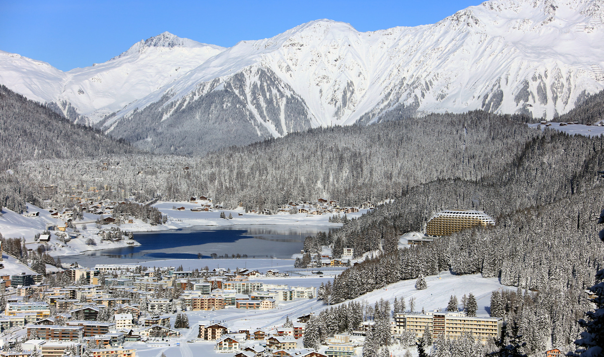Canon EF 28-300mm F3.5-5.6L IS USM sample photo. Davosersee - im sonntagskleid photography