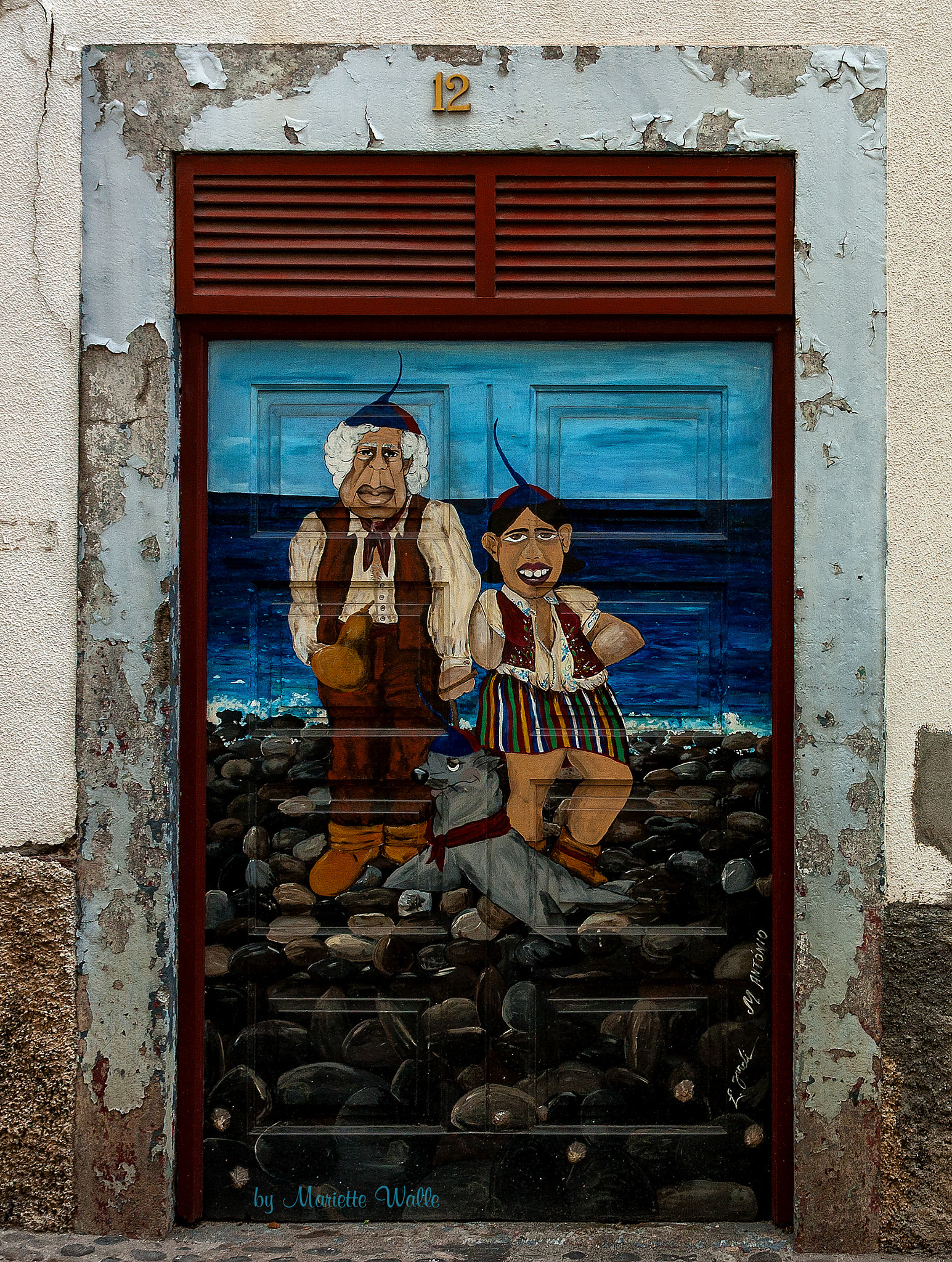 Canon EOS 400D (EOS Digital Rebel XTi / EOS Kiss Digital X) sample photo. Two fishermen on a door in funchal photography