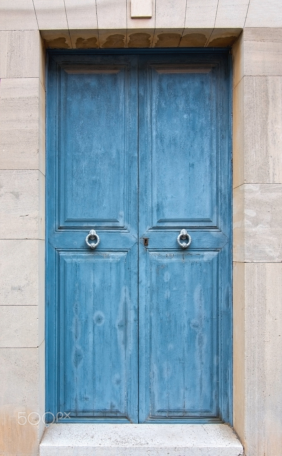 Nikon D7100 sample photo. Blue wooden painted door photography