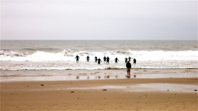 Canon PowerShot SD4000 IS (IXUS 300 HS / IXY 30S) sample photo. More people exercising on tynemouth beach and running into the north sea in their wetsuits........ photography