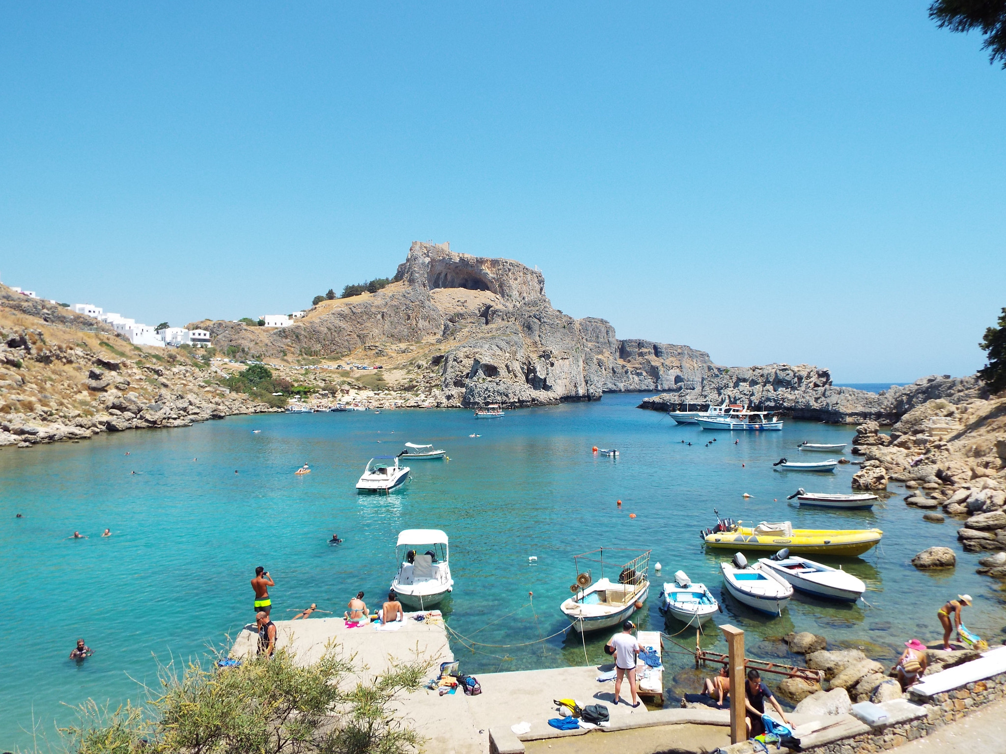 Fujifilm FinePix S9800 sample photo. Bay st.paul lindos islandrodi greece photography