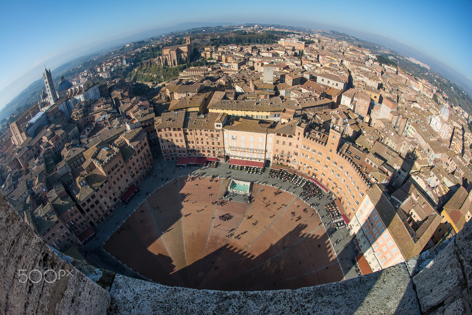 Nikon D800 + Nikon AF Fisheye-Nikkor 16mm F2.8D sample photo. Siena piazza del campo photography