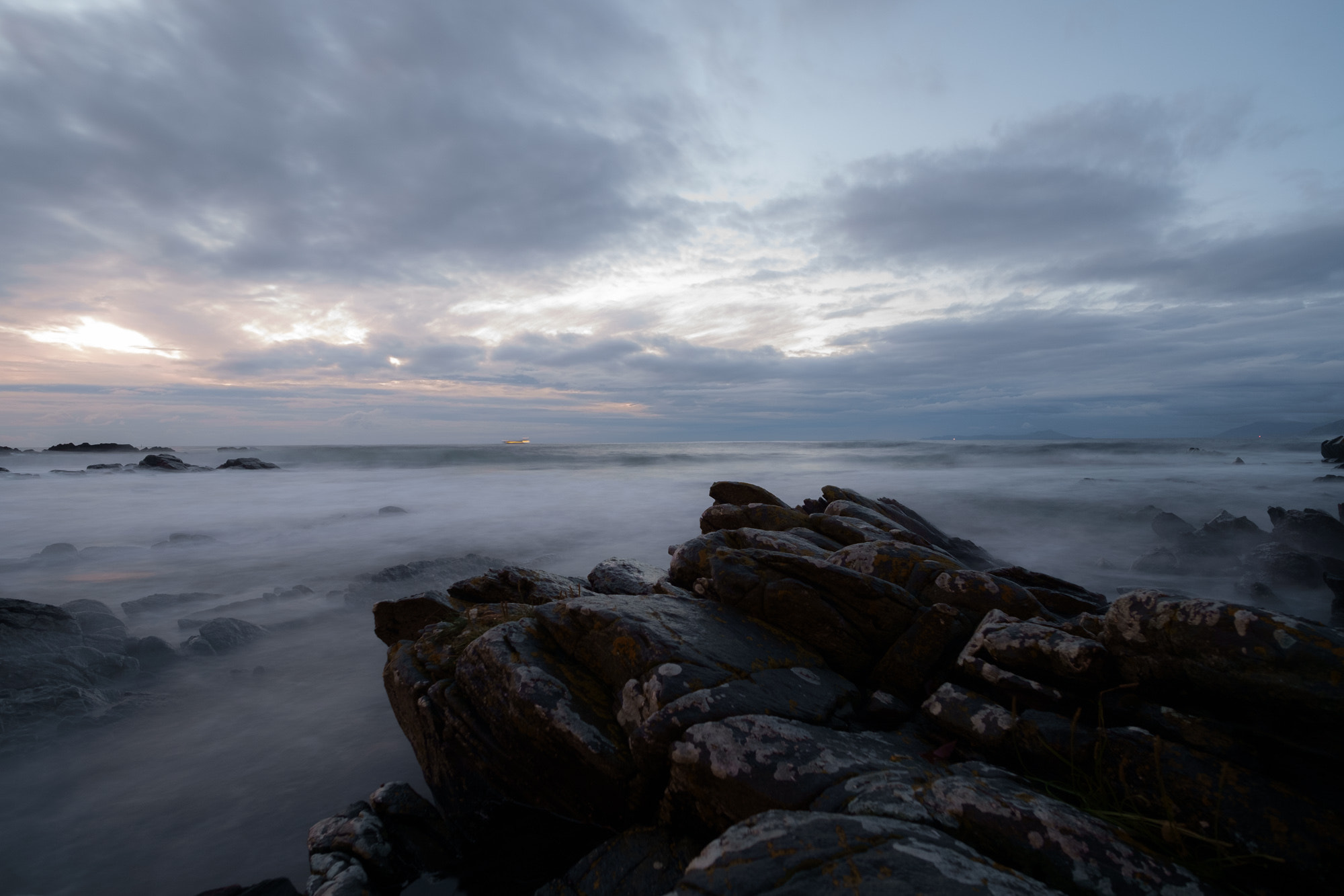 Fujifilm X-Pro1 + Fujifilm XF 14mm F2.8 R sample photo. Ocean at midnight photography