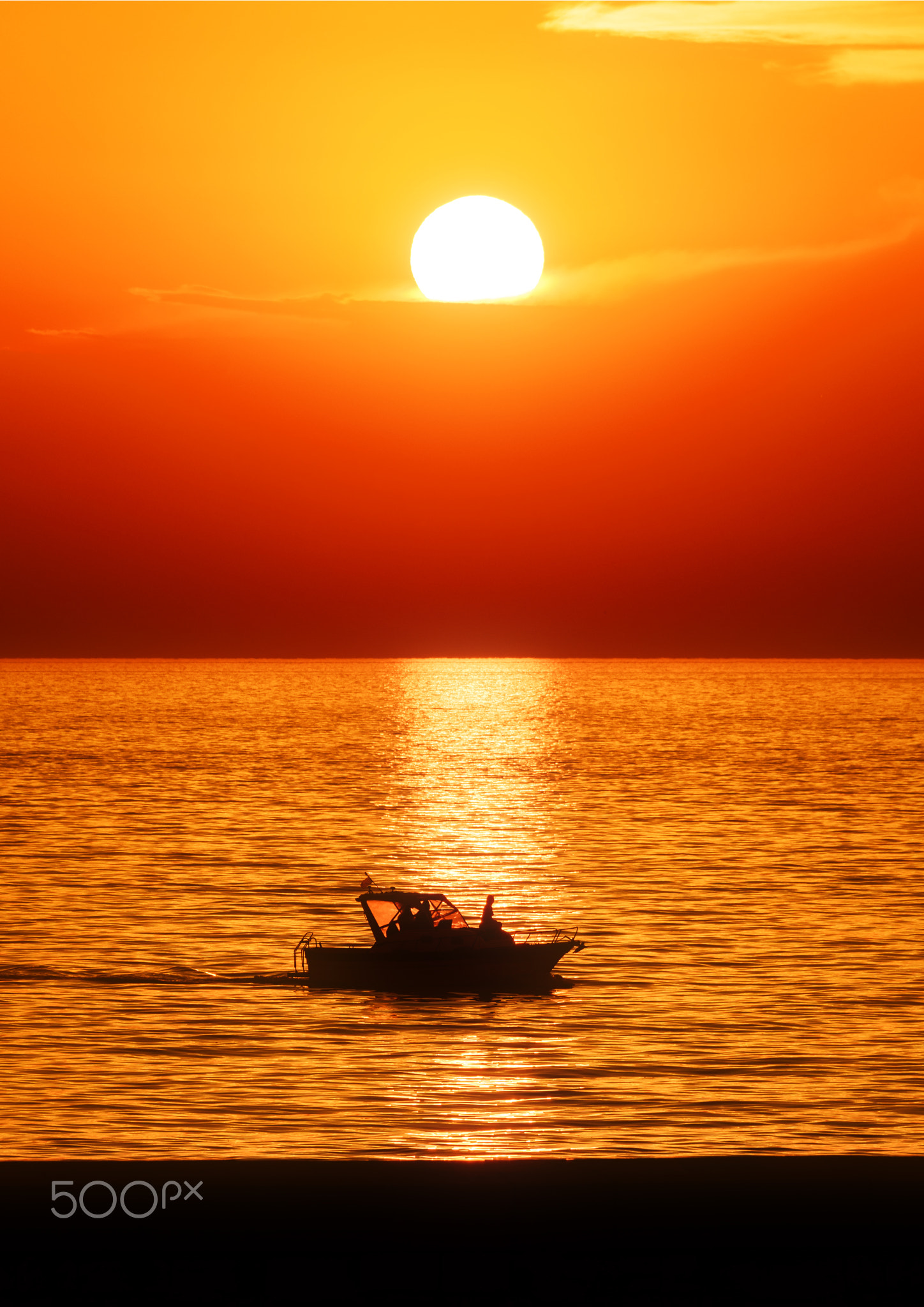 boat into the sun a