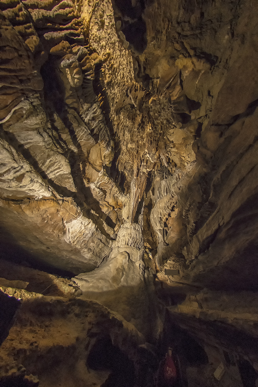 Nikon AF DX Fisheye-Nikkor 10.5mm F2.8G ED sample photo. Ruby falls cavern photography
