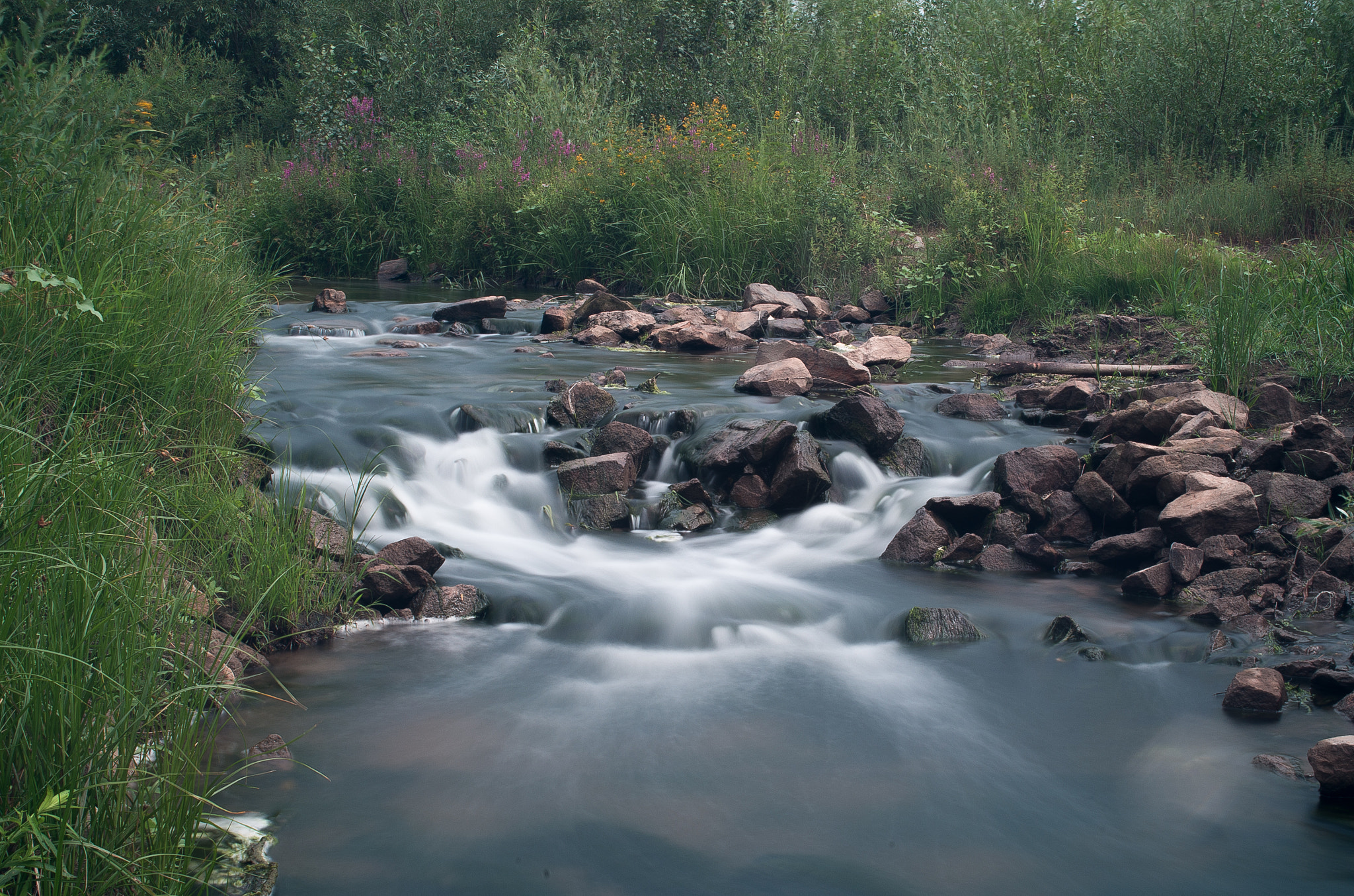 Pentax K-30 sample photo. Long exposure river photography