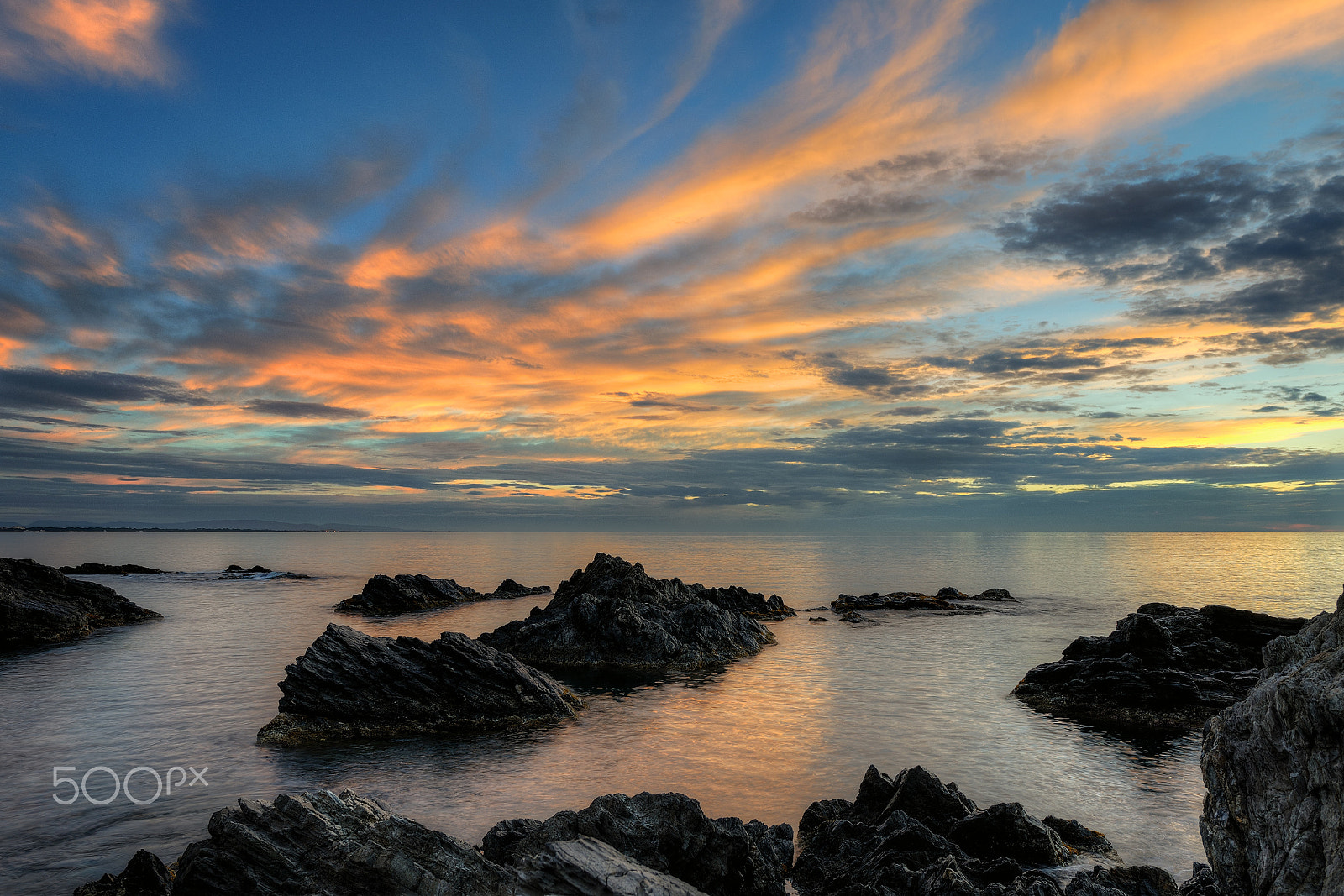 Nikon D3X sample photo. Sunset at racou plage france photography