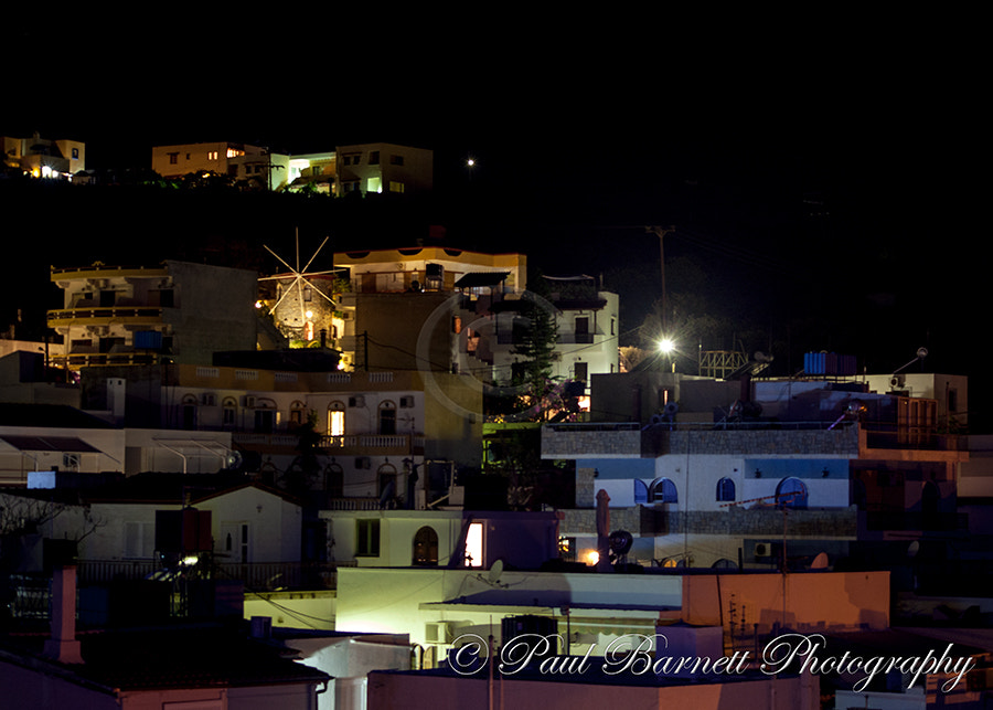 Canon EF 90-300mm F4.5-5.6 sample photo. Elounda night photography