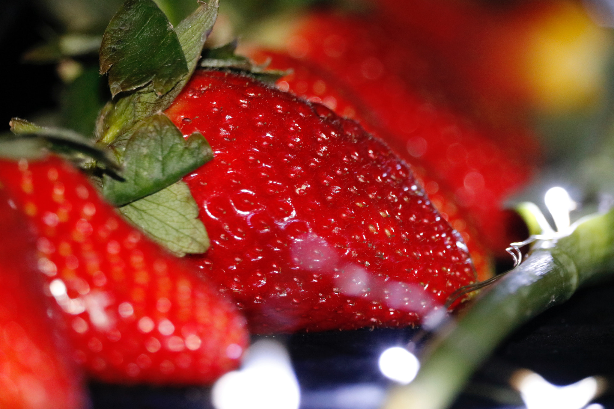 Canon EOS 760D (EOS Rebel T6s / EOS 8000D) + Canon EF-S 55-250mm F4-5.6 IS STM sample photo. Strawberries photography
