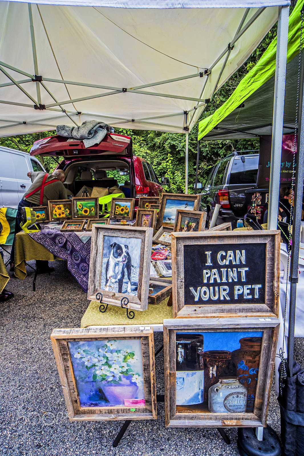 Canon EOS-1D X Mark II sample photo. Paintings at southside farmer's market 10649v photography