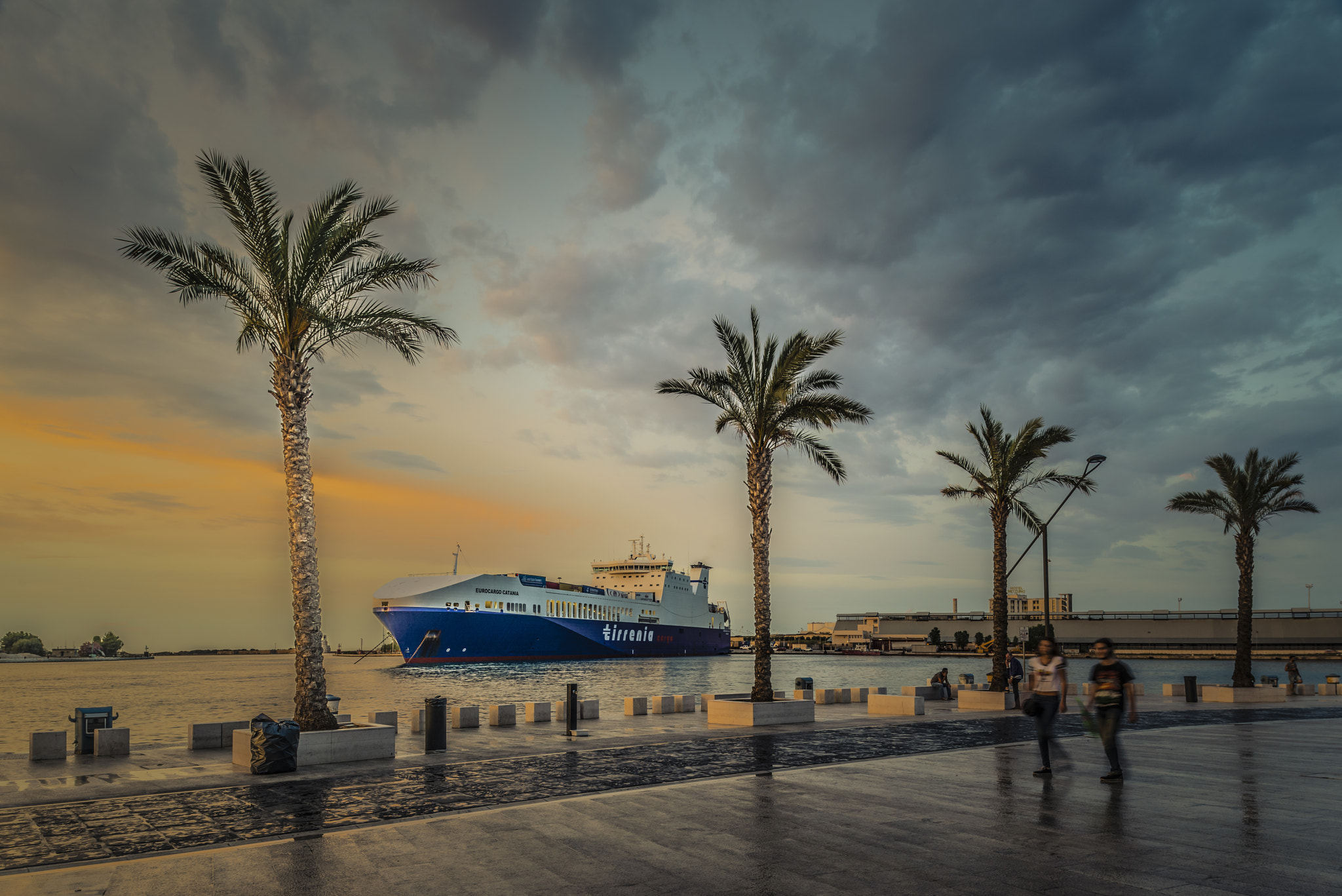 Nikon D800 + Nikon PC-E Nikkor 24mm F3.5D ED Tilt-Shift sample photo. Brindisi harbor after a summer storm photography