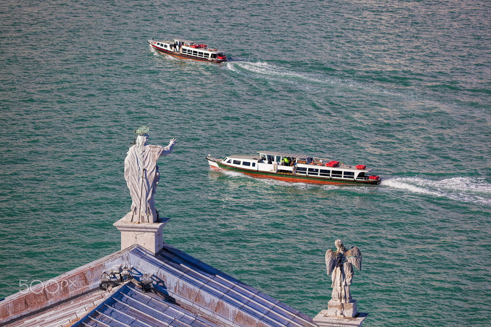 Canon EF 100-400mm F4.5-5.6L IS USM sample photo. Venice church against boats on canal in italy photography
