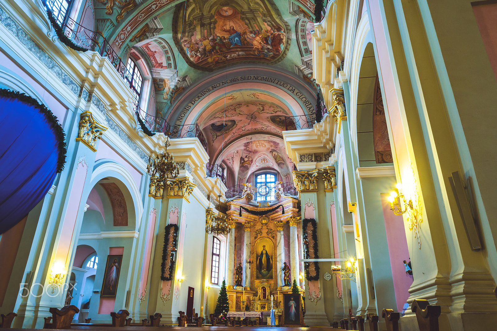 Samsung NX500 + Samsung NX 16mm F2.4 Pancake sample photo. Interior of cathedral of the holy name of mary in minsk photography