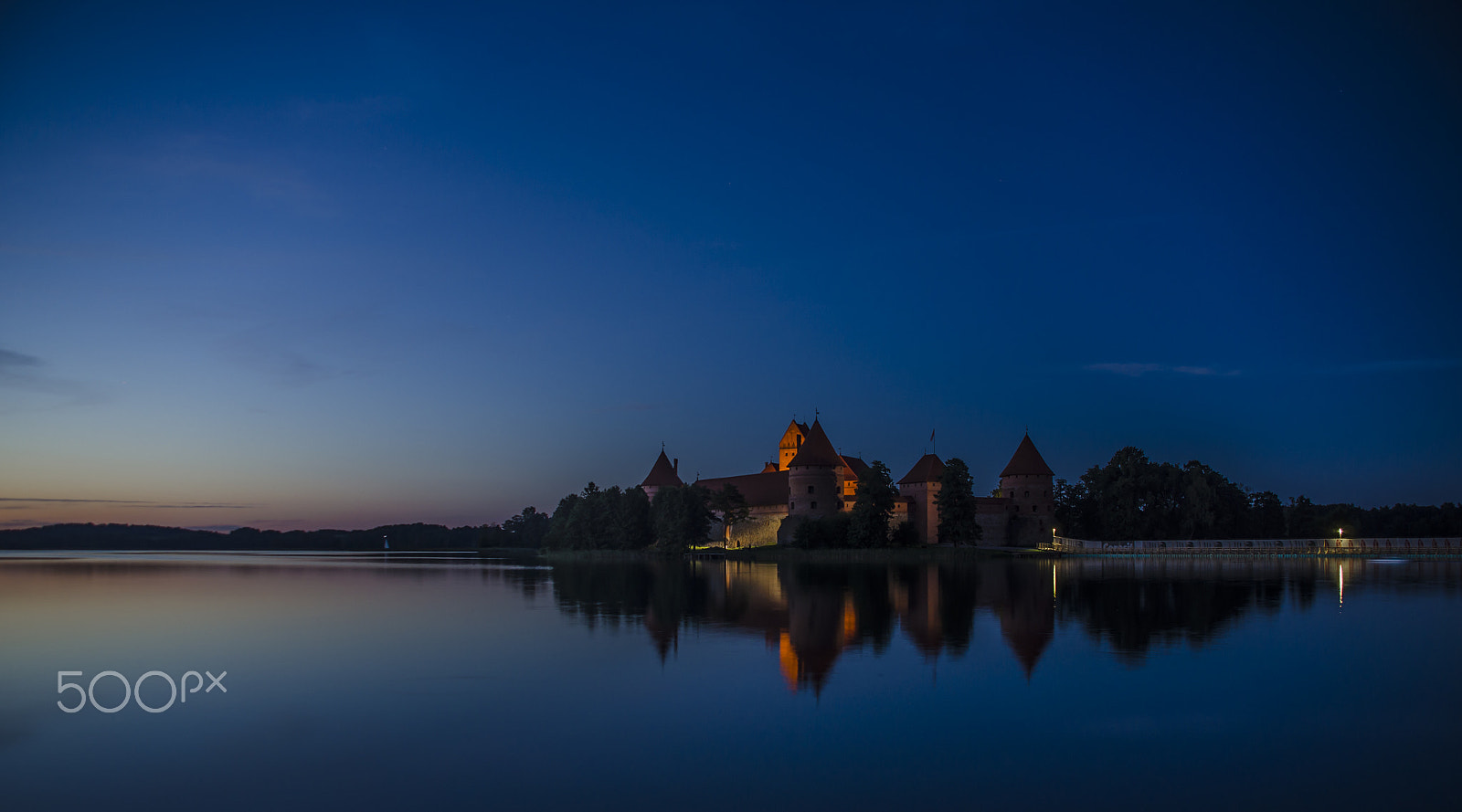 Sigma 18-125mm F3.8-5.6 DC HSM sample photo. Blue hour over trakai photography