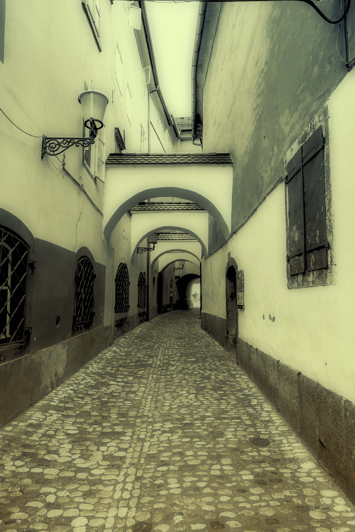 Nikon D810 + Sigma 24-70mm F2.8 EX DG Macro sample photo. A small street from ljubljana photography