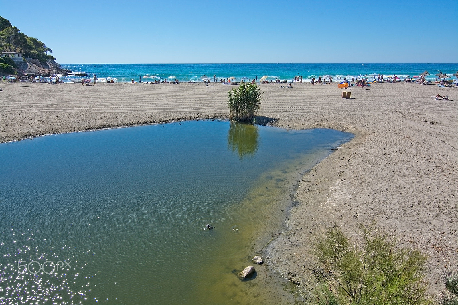 AF Zoom-Nikkor 35-70mm f/2.8D N sample photo. Canyamel river wetlands and sandy beach photography
