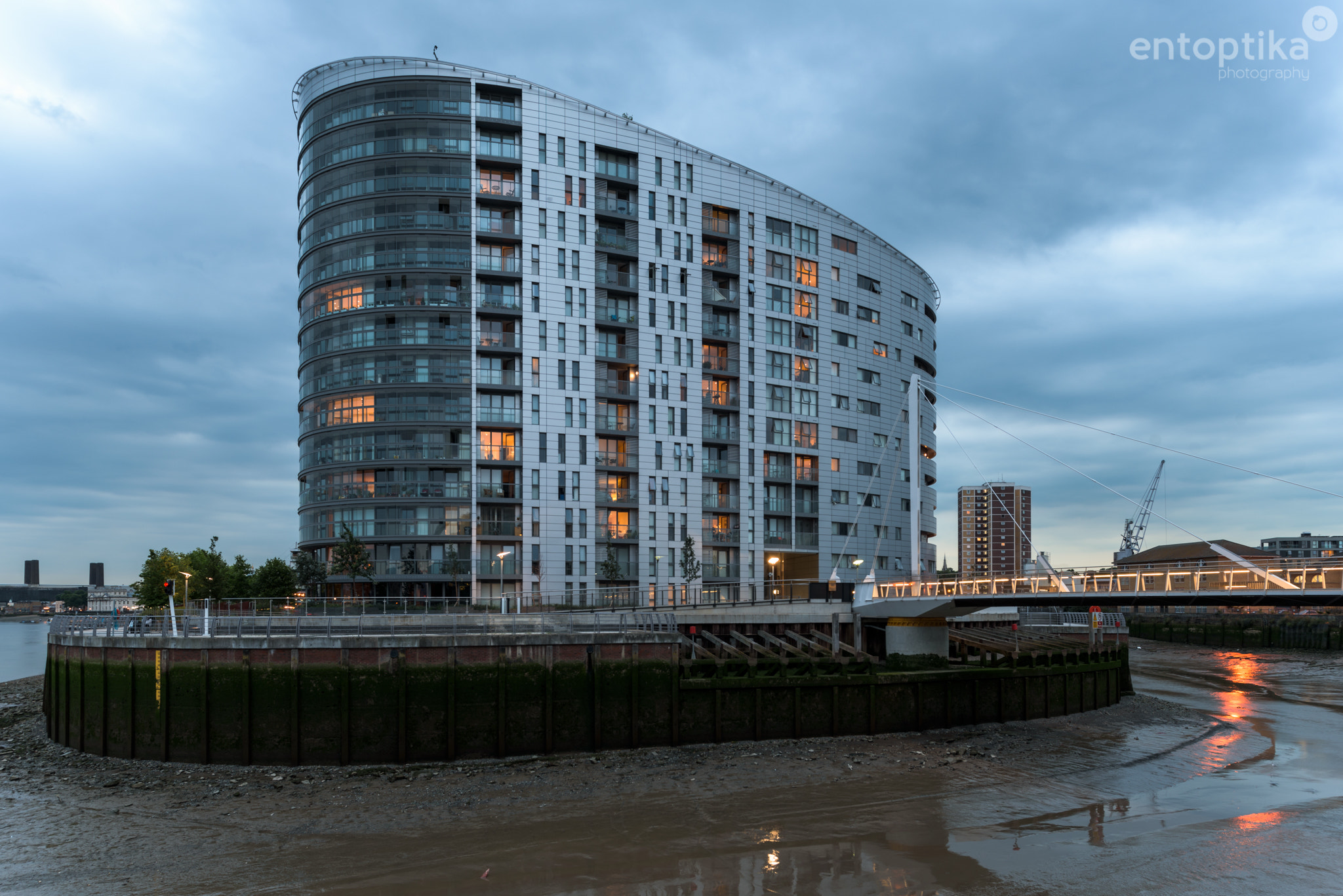 Nikon D750 + Nikon PC-E Nikkor 24mm F3.5D ED Tilt-Shift sample photo. Admiral's tower - deptford creek photography