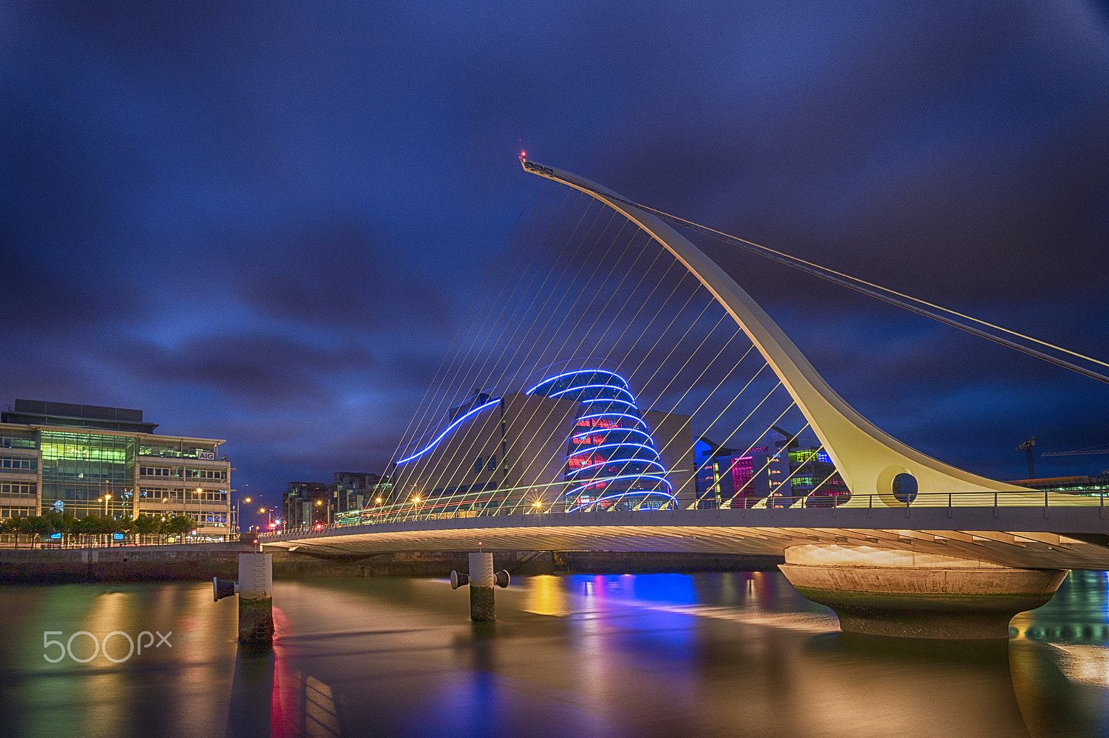 24-70mm F2.8 sample photo. Dublin samuel beckett bridge photography