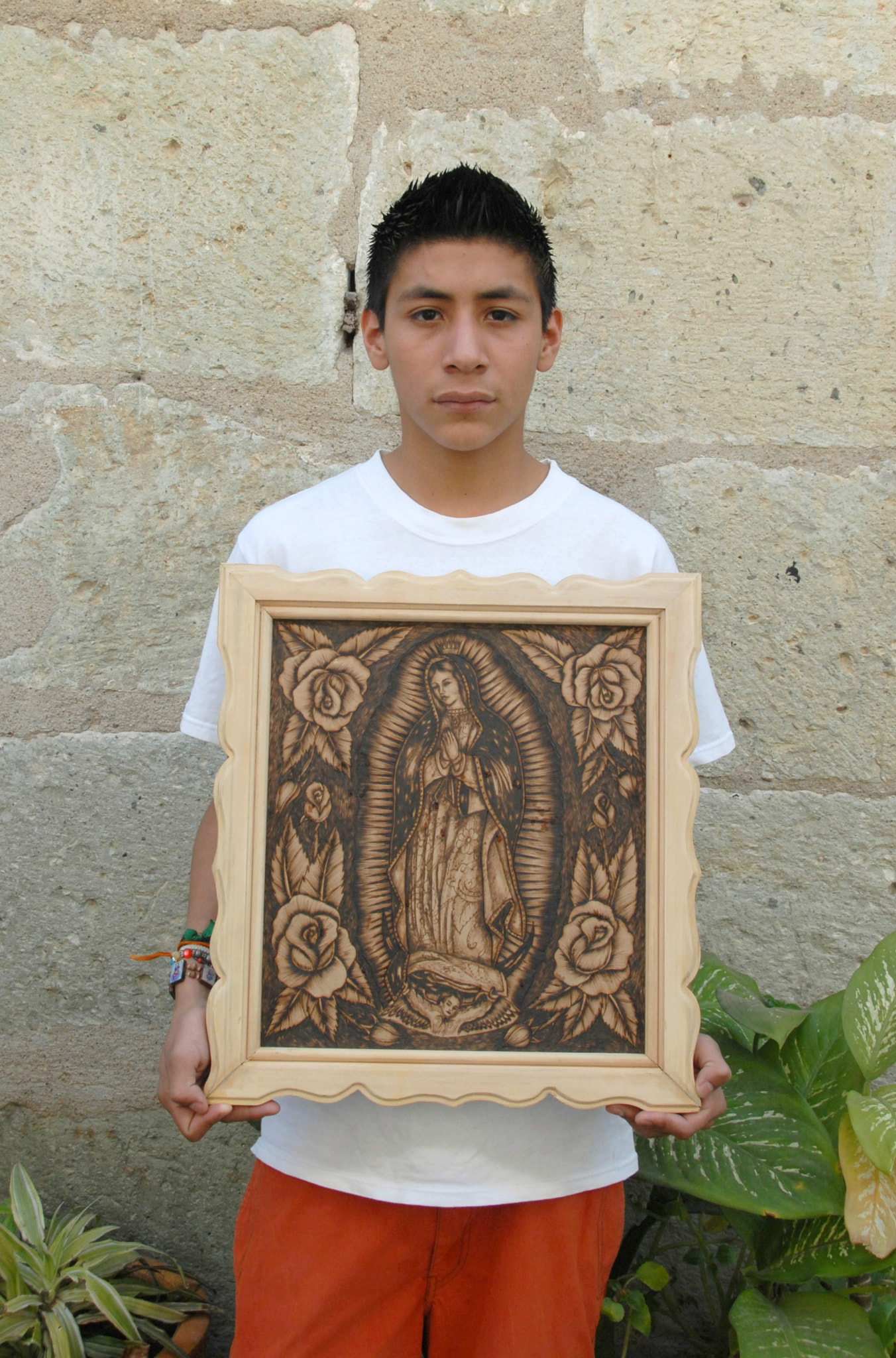 Nikon D200 sample photo. Man with guadalupe portrait oaxaca photography