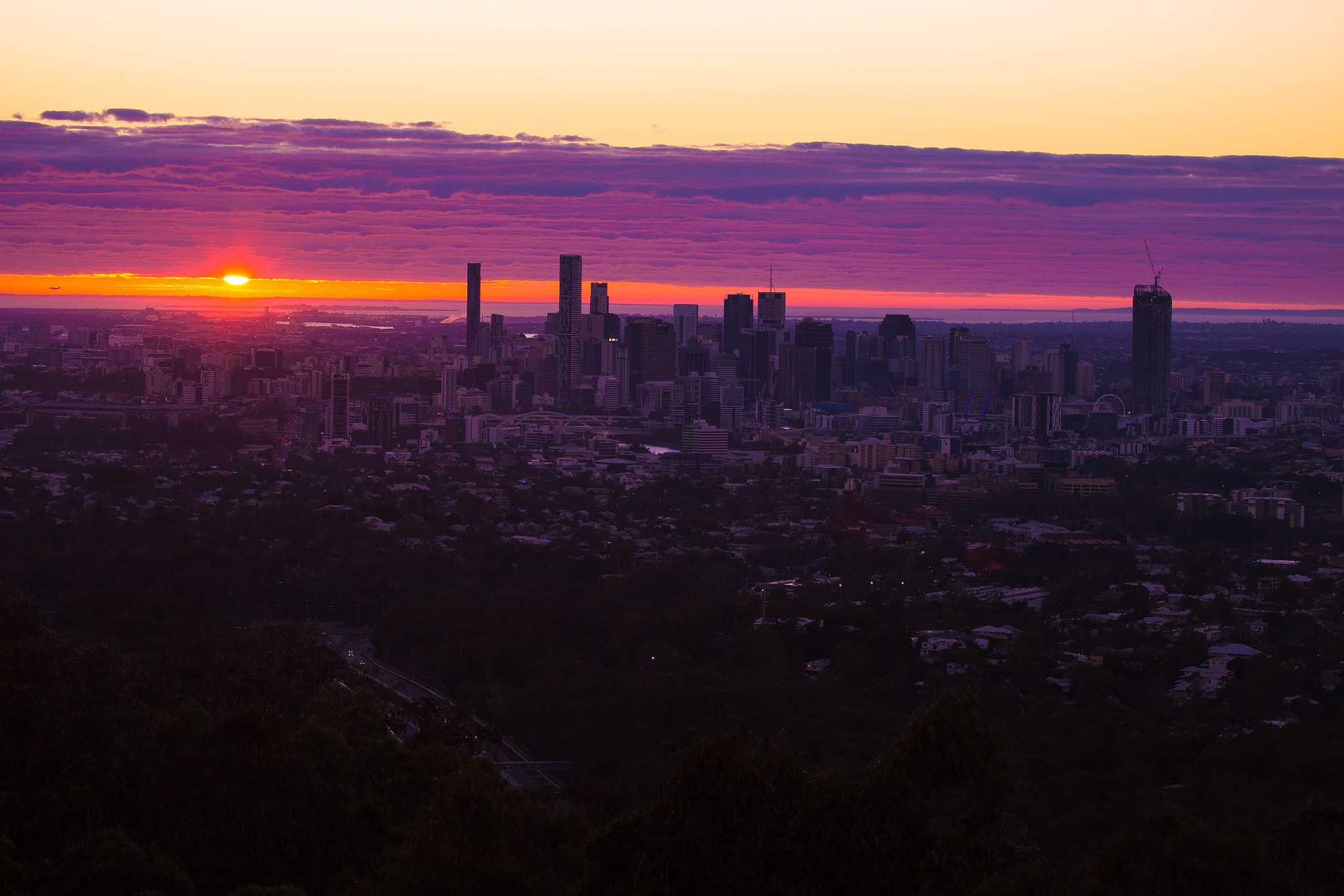 Canon EF 100-400mm F4.5-5.6L IS USM sample photo. Sunrise over brisbane photography