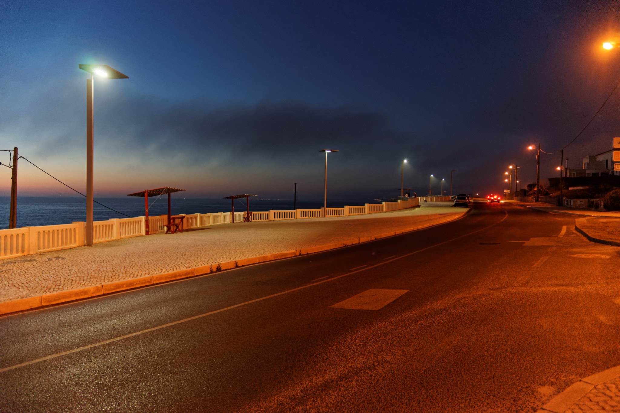 Sony a7 + Sony 28mm F2.8 sample photo. Blue hour with red touch  photography