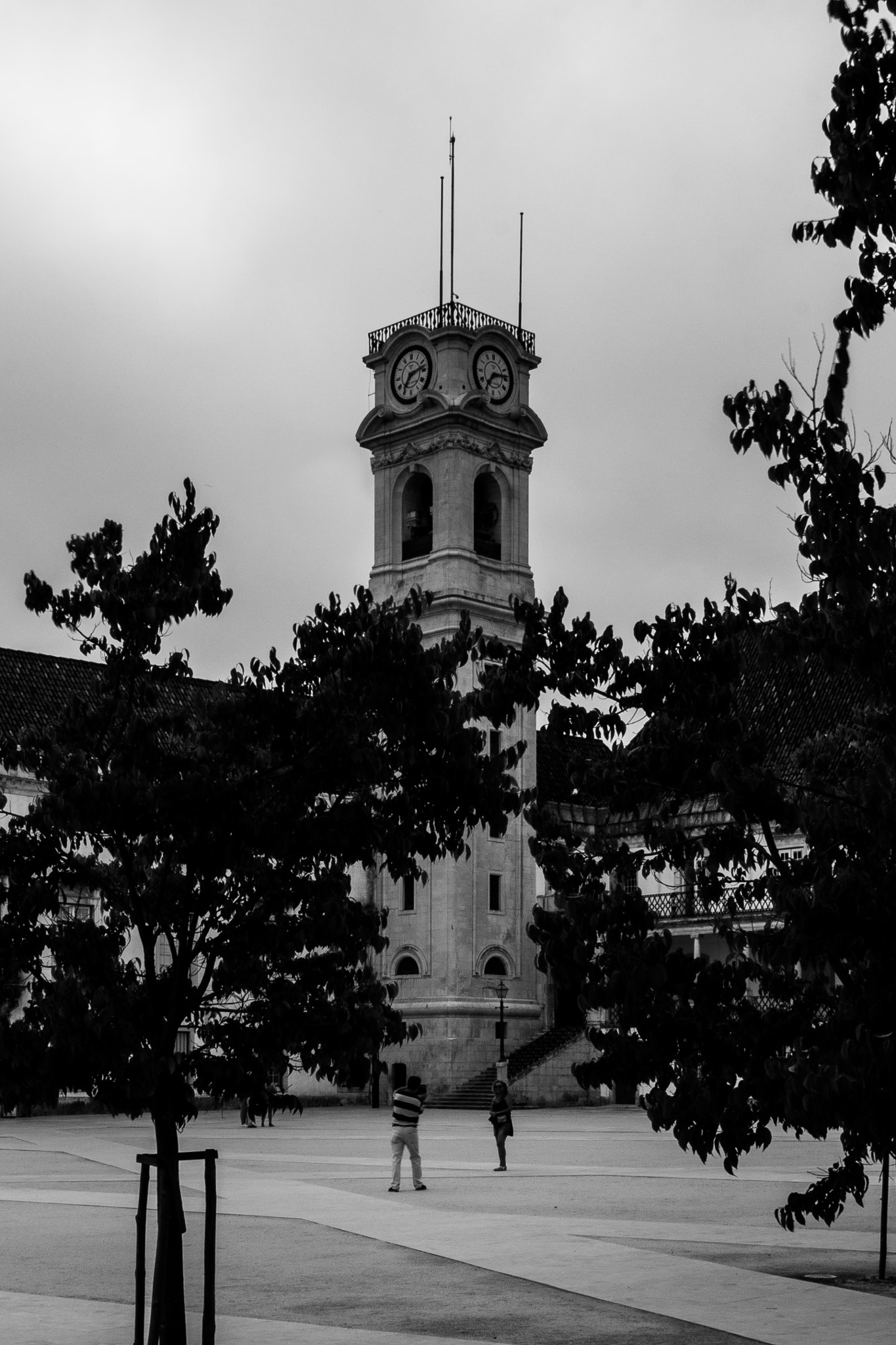 Canon EOS 50D sample photo. University tower (b&w) photography
