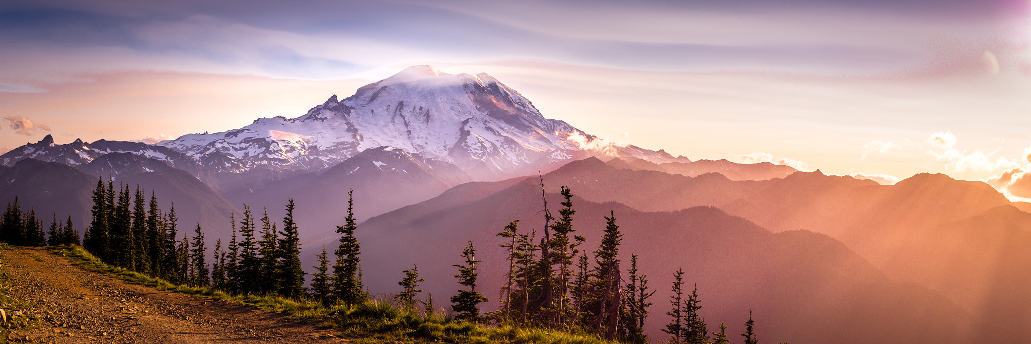 Canon EOS 6D + Canon EF 50mm F1.8 II sample photo. Rainier sunset photography