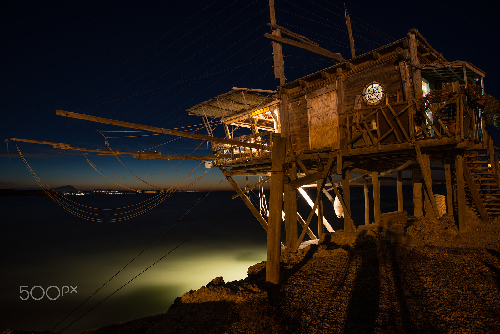 Nikon AF Nikkor 24-85mm F2.8-4D IF sample photo. Tramonto dal trabocco trimalcione di punta penna photography