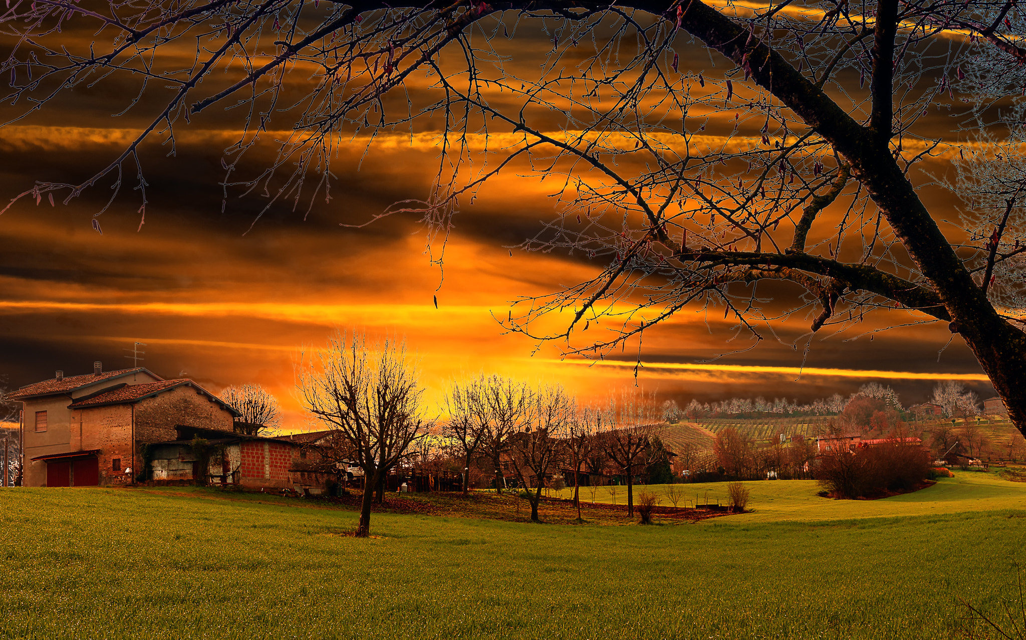 Pentax K-5 IIs sample photo. Fired sunset photography