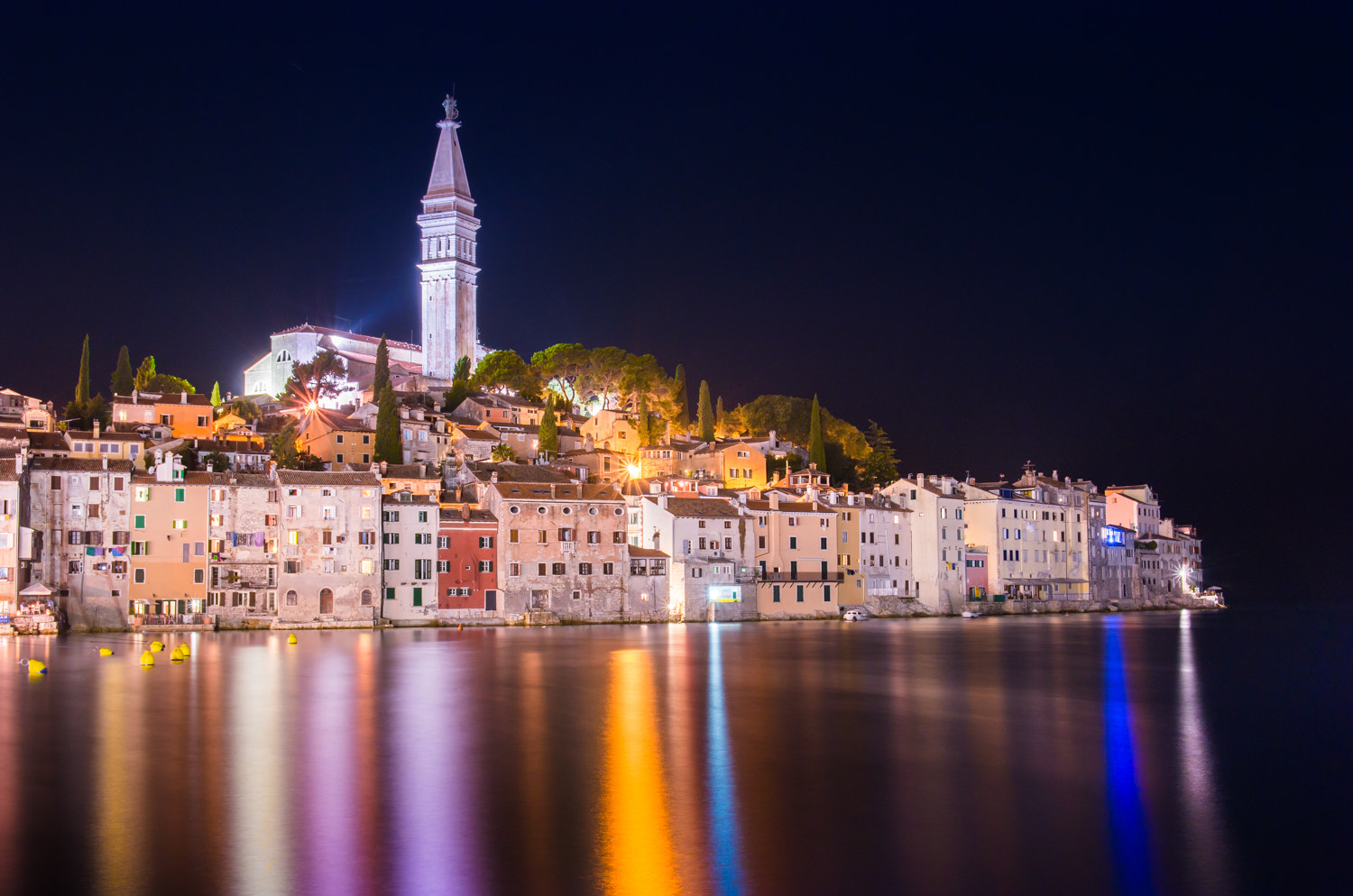 Pentax K-5 II sample photo. Rovinj's lights photography