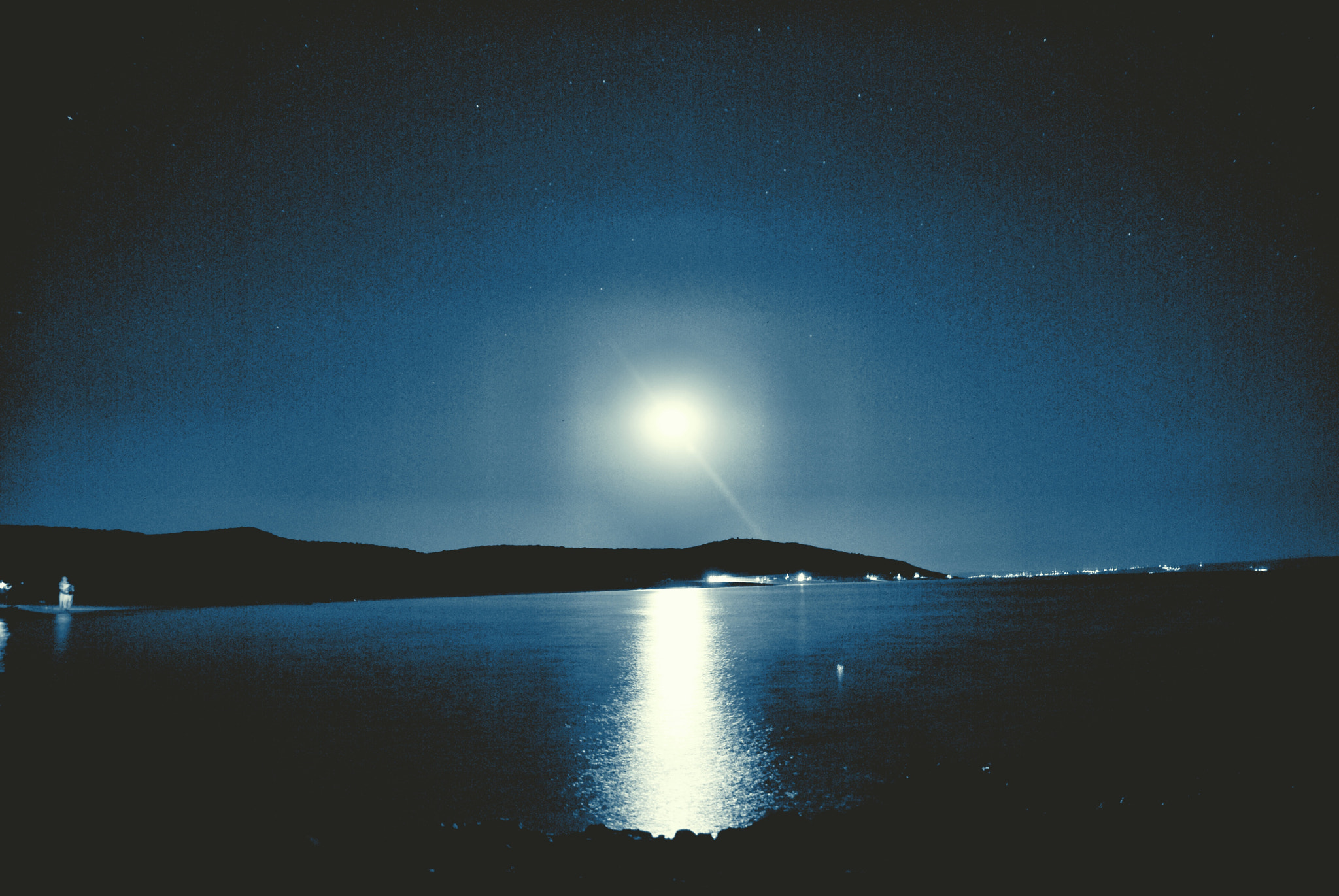 Nikon D60 sample photo. Moonlight on the see photography
