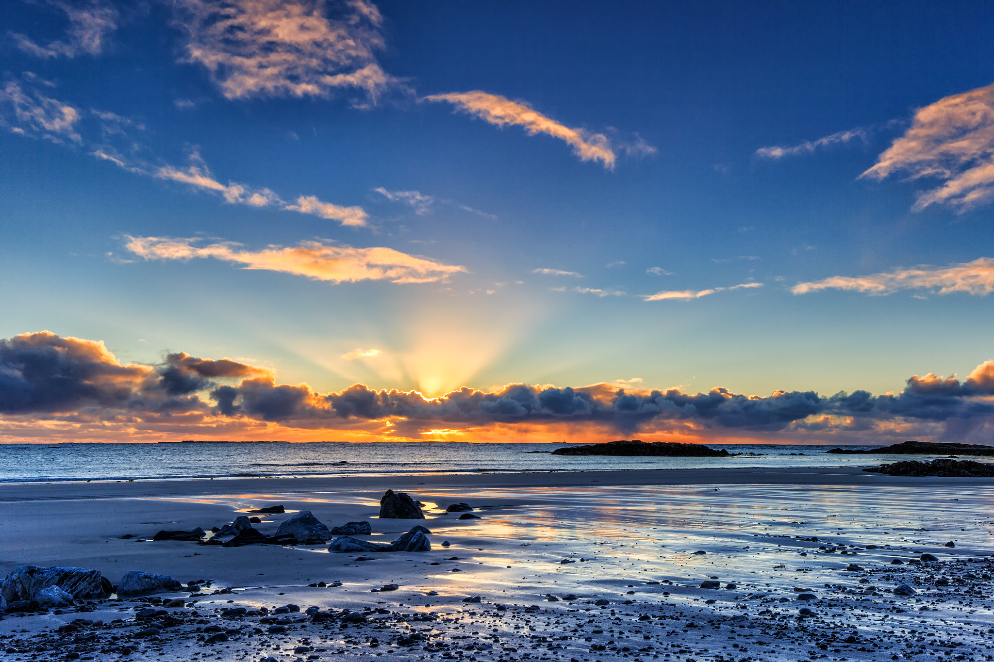 Canon EOS-1D X + Canon EF 16-35mm F4L IS USM sample photo. Sunset on north uist photography