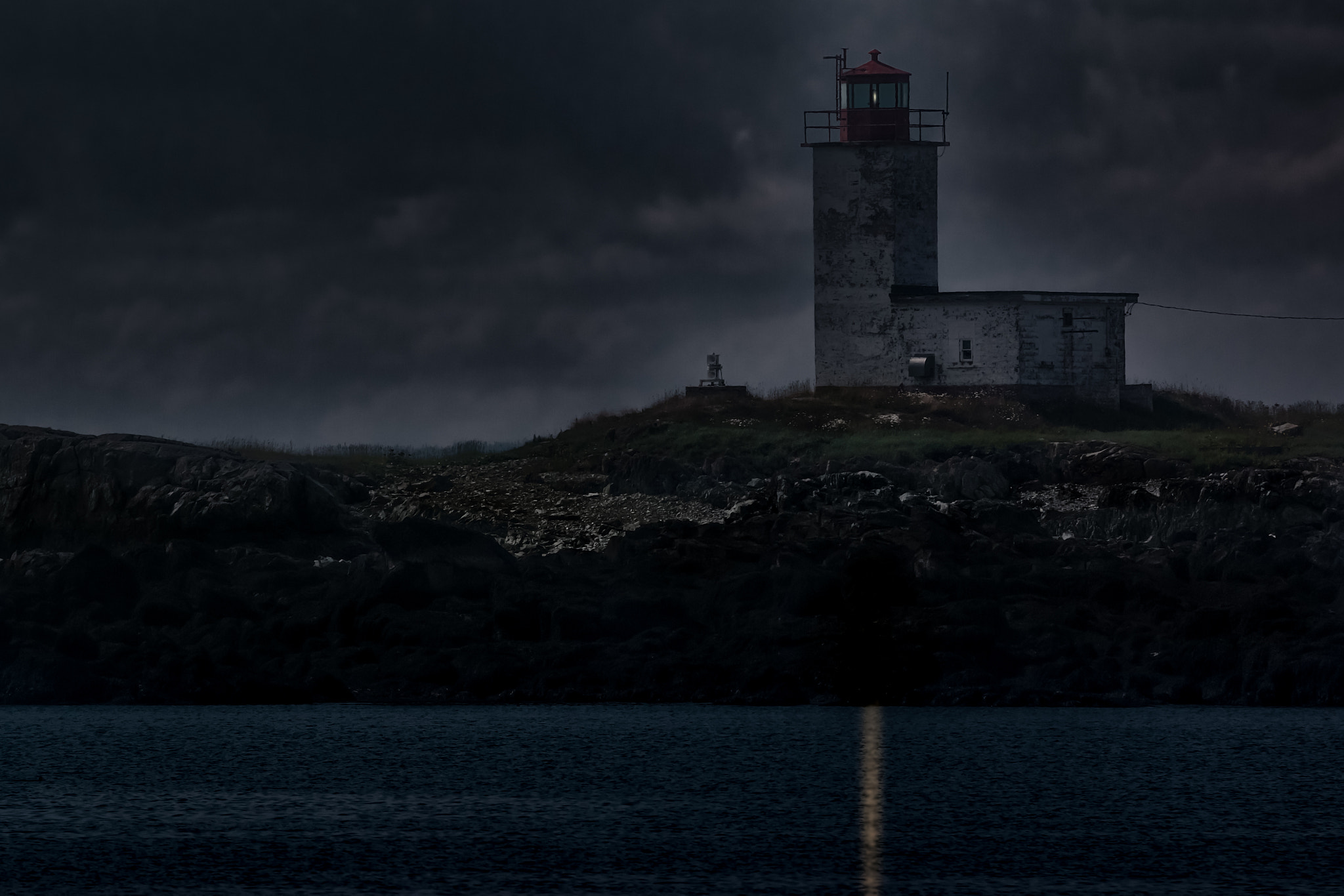 CANADA-NEW BRUNSWICK-WHITE HEAD ISLAND-LONG POINT LIGHT