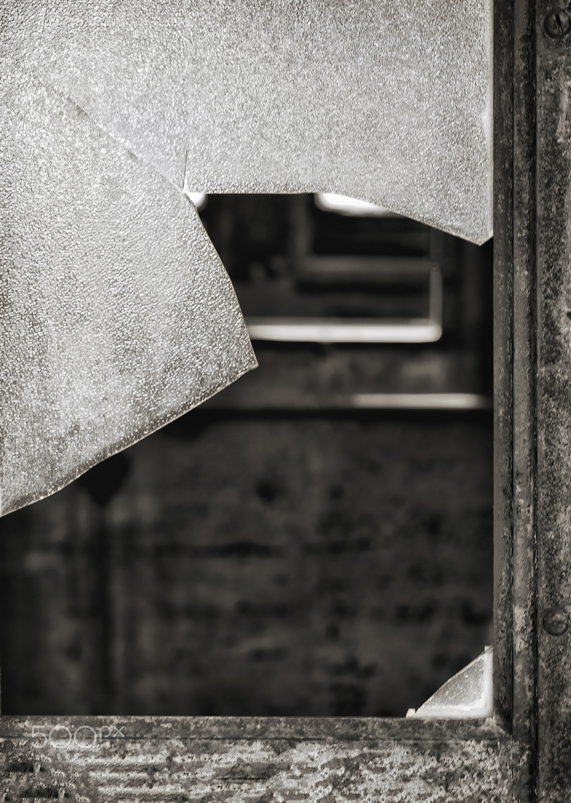 Pentax 645D sample photo. Broken glass pane, goldfield ghost town, nv photography