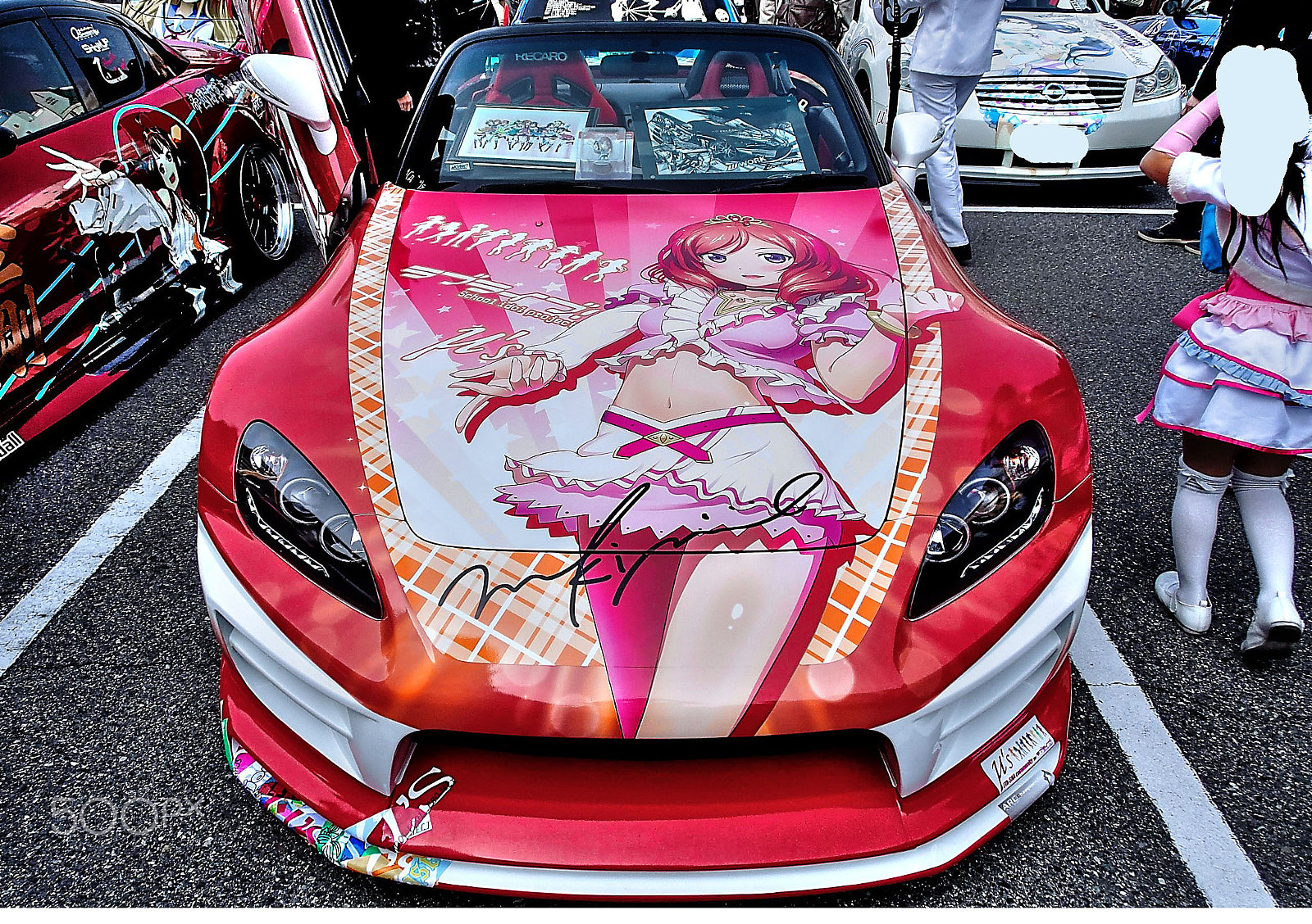 Olympus VH-515 sample photo. 痛車　(painful car) photography