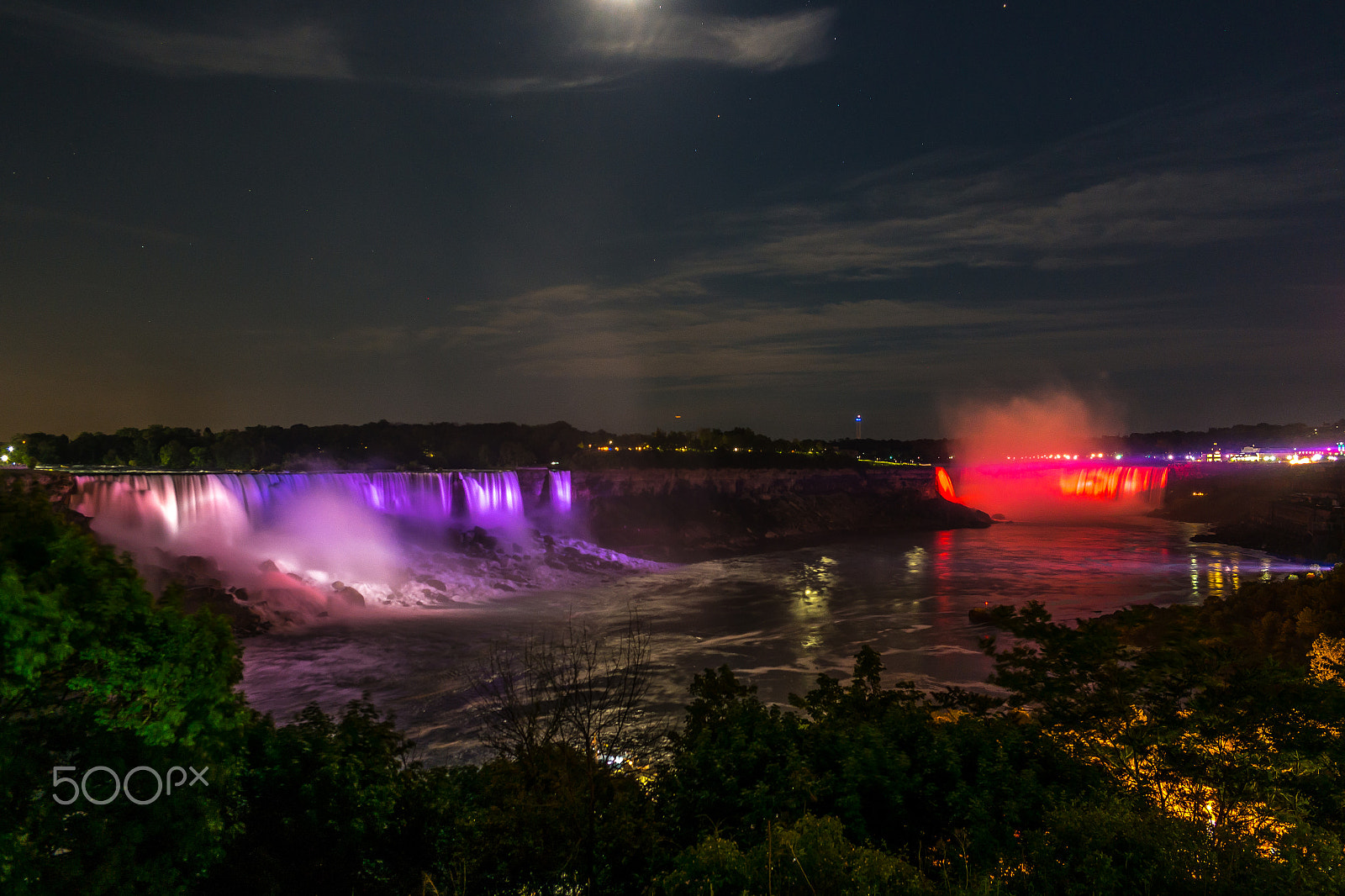 Samsung NX1000 + Samsung NX 16mm F2.4 Pancake sample photo. Niagara falls by night photography