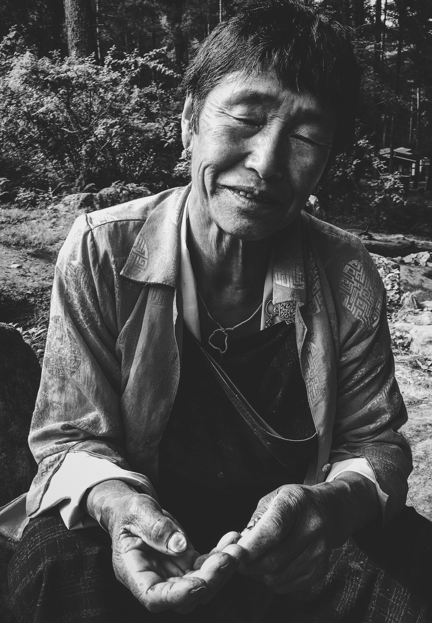 Apple iPhone + iPhone SE back camera 4.15mm f/2.2 sample photo. Bhutanese woman  photography