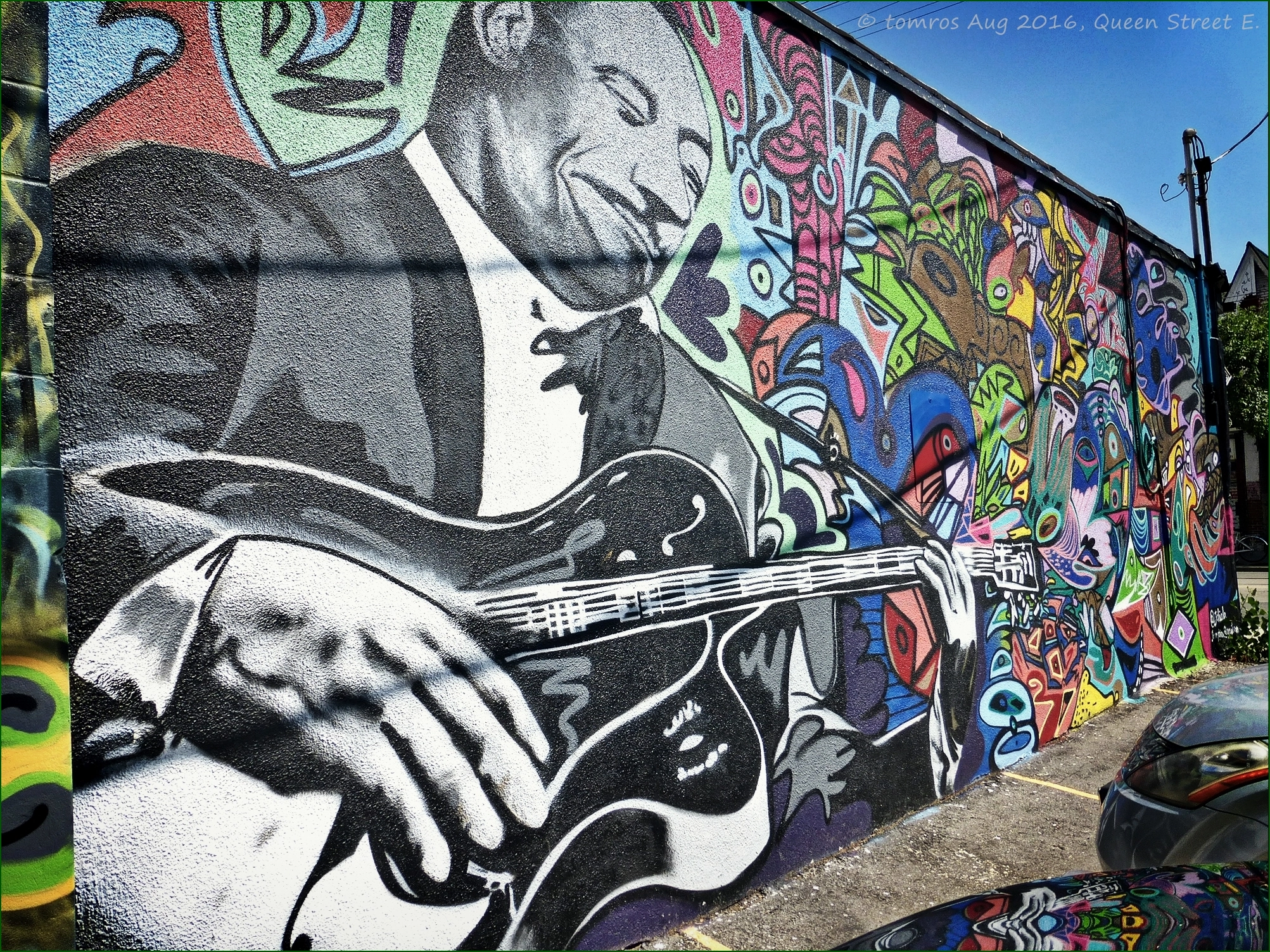 Panasonic Lumix DMC-ZS25 (Lumix DMC-TZ35) sample photo. Legendary guitarist wes montgomery celebrated on queen street. photography