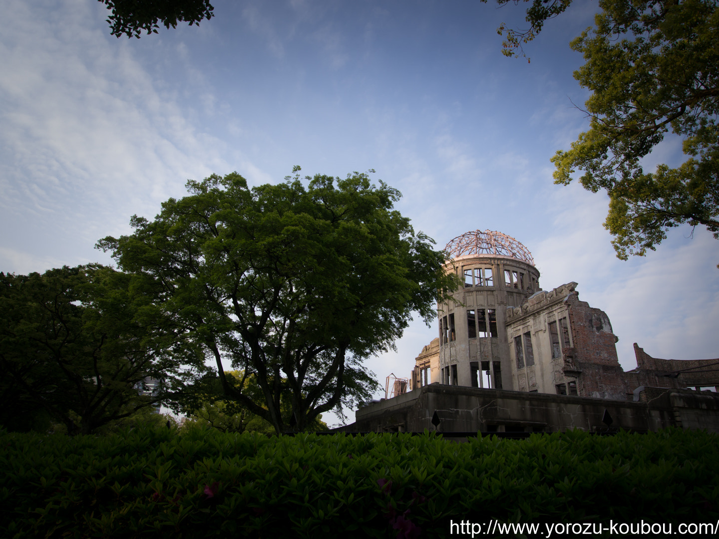 OLYMPUS DIGITAL 11-22mm Lens sample photo. Hiroshima peace memorial (genbaku dome) photography