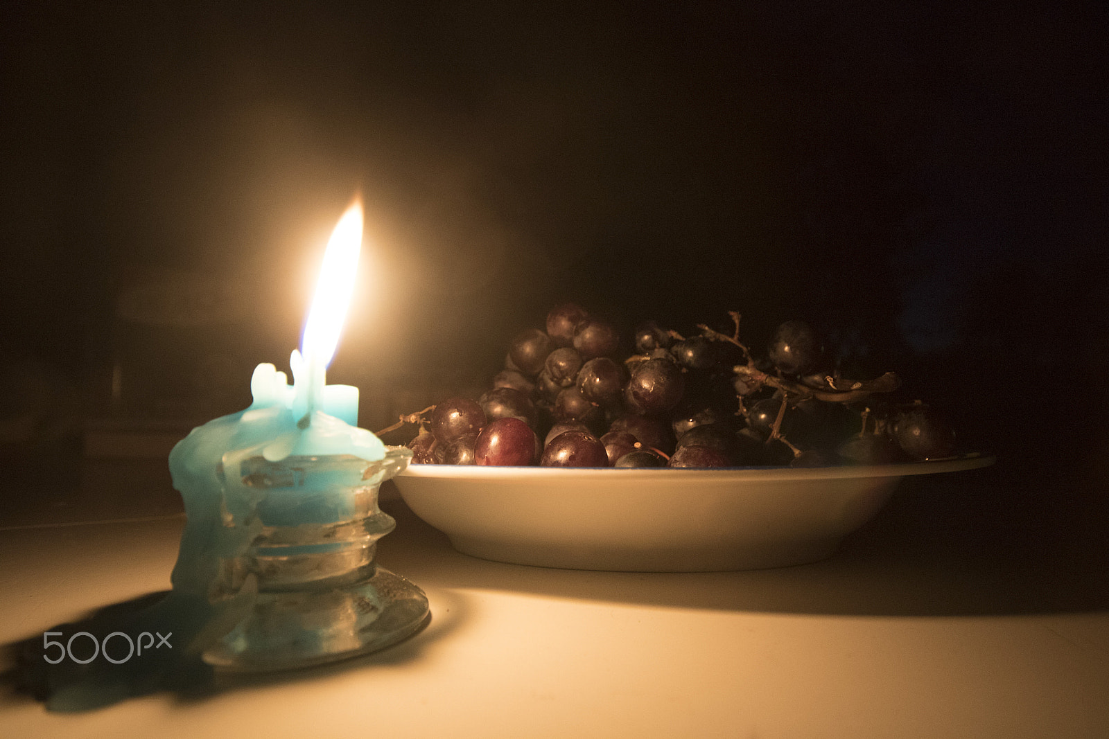 Canon EOS 760D (EOS Rebel T6s / EOS 8000D) + Sigma 10-20mm F4-5.6 EX DC HSM sample photo. The teal blue candle photography