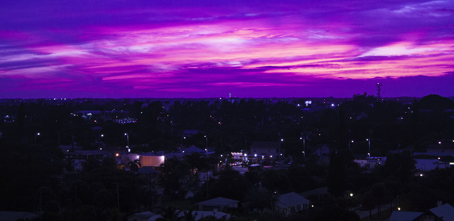 Canon EOS 1000D (EOS Digital Rebel XS / EOS Kiss F) sample photo. Wpb sunset purple photography