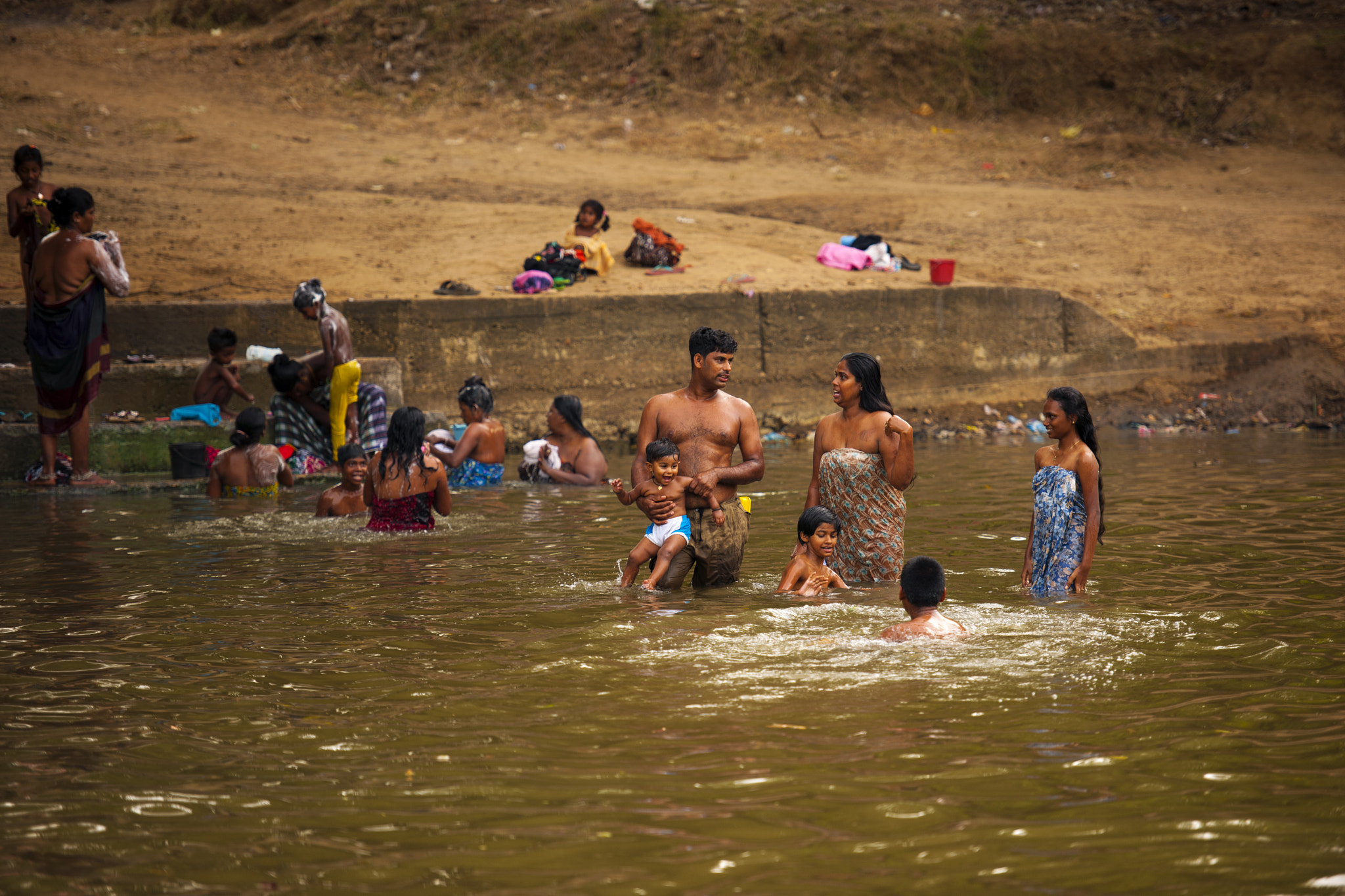 Nikon D3X sample photo. Bathing in the river photography
