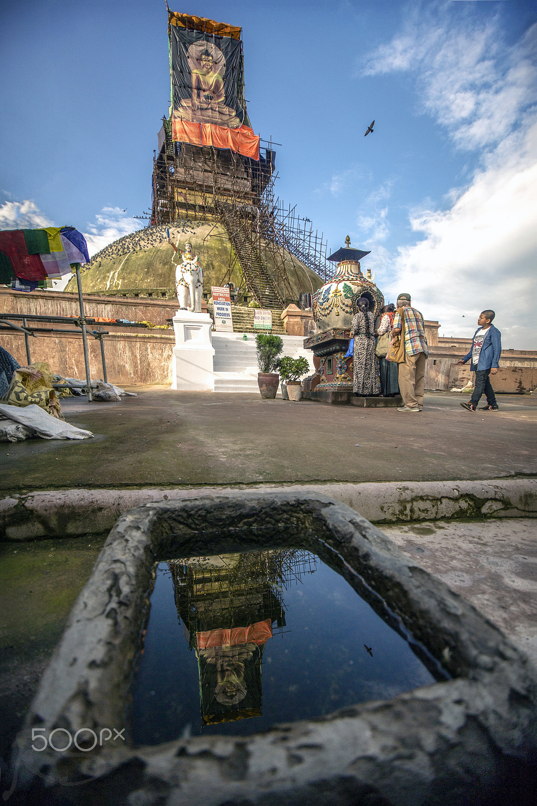 Canon EOS 6D + Sigma 10-20mm F4-5.6 EX DC HSM sample photo. Boudha reflected photography