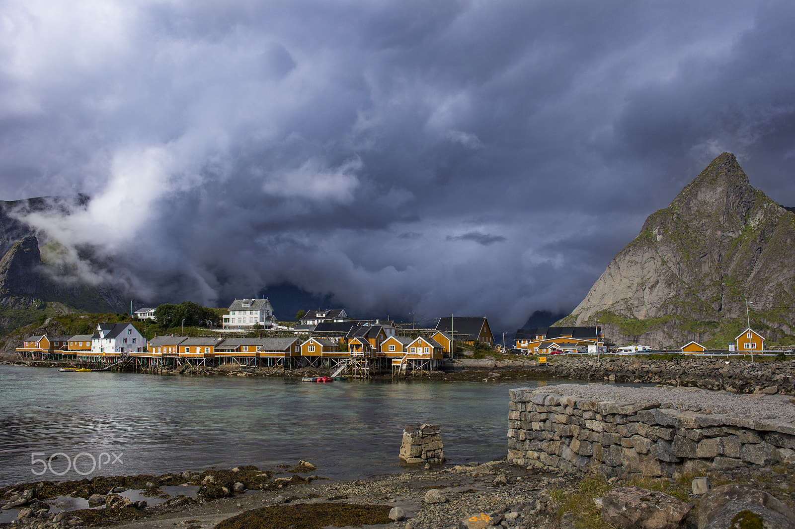 Canon EF 28mm F2.8 IS USM sample photo. Fog in lofoten photography