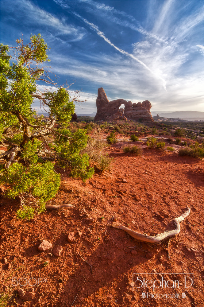 Sony SLT-A55 (SLT-A55V) + 20mm F2.8 sample photo. Arches sunset photography