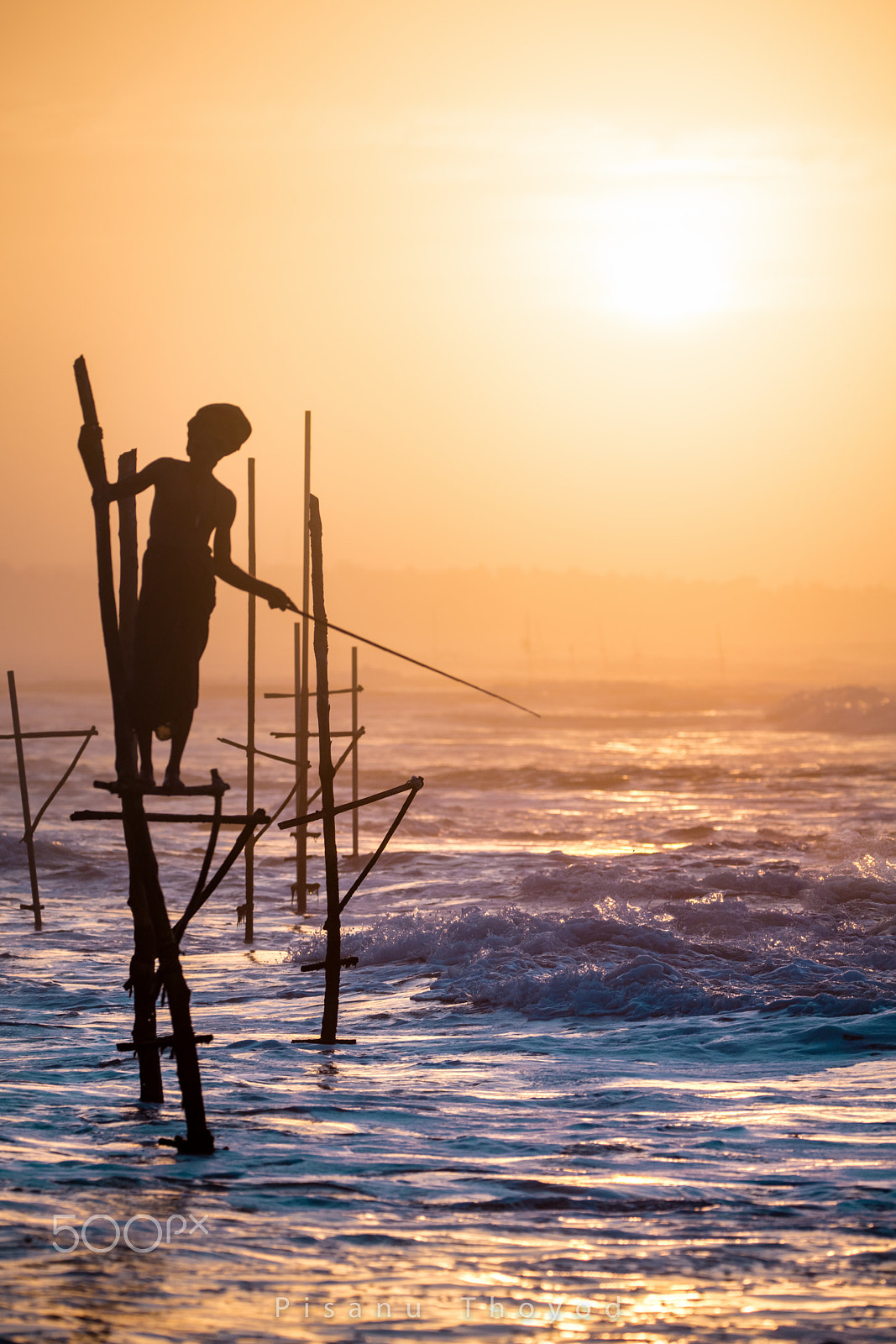 150-600mm F5-6.3 DG OS HSM | Contemporary 015 sample photo. Stilt fisherman photography