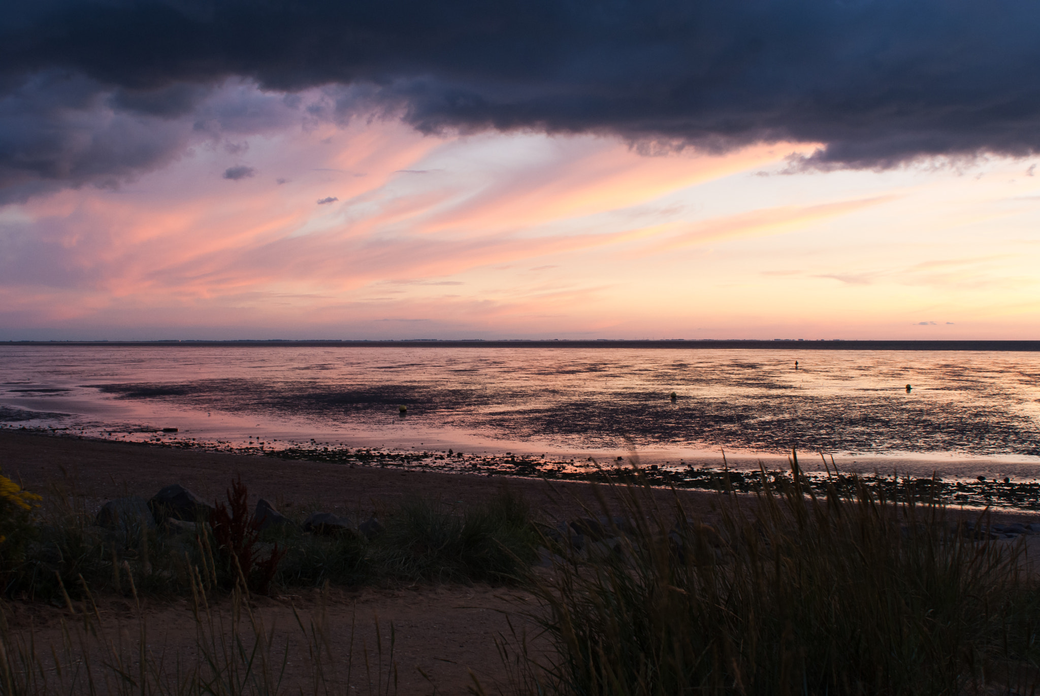 Sony Alpha DSLR-A200 sample photo. Heacham sunset sky photography