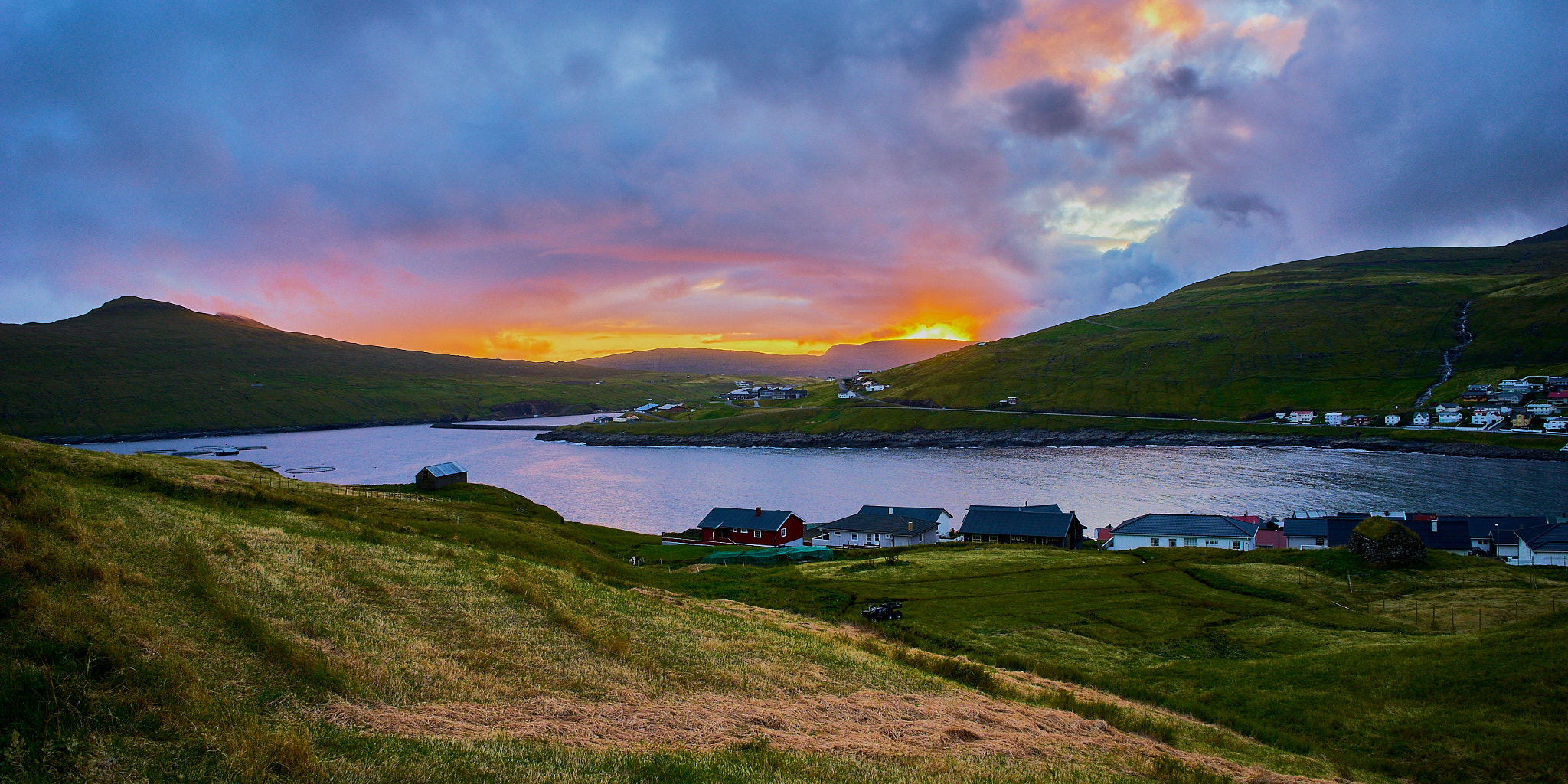 Sony a7 + FE 21mm F2.8 sample photo. Sunset on faroe islands photography