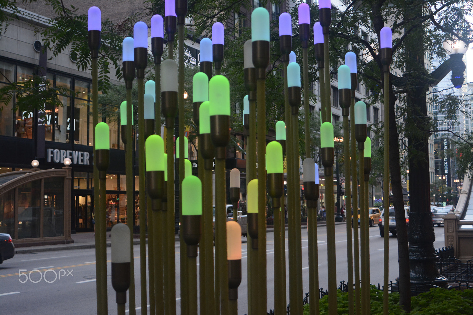 AF Zoom-Nikkor 28-80mm f/3.5-5.6D sample photo. Colorful urban lights photography