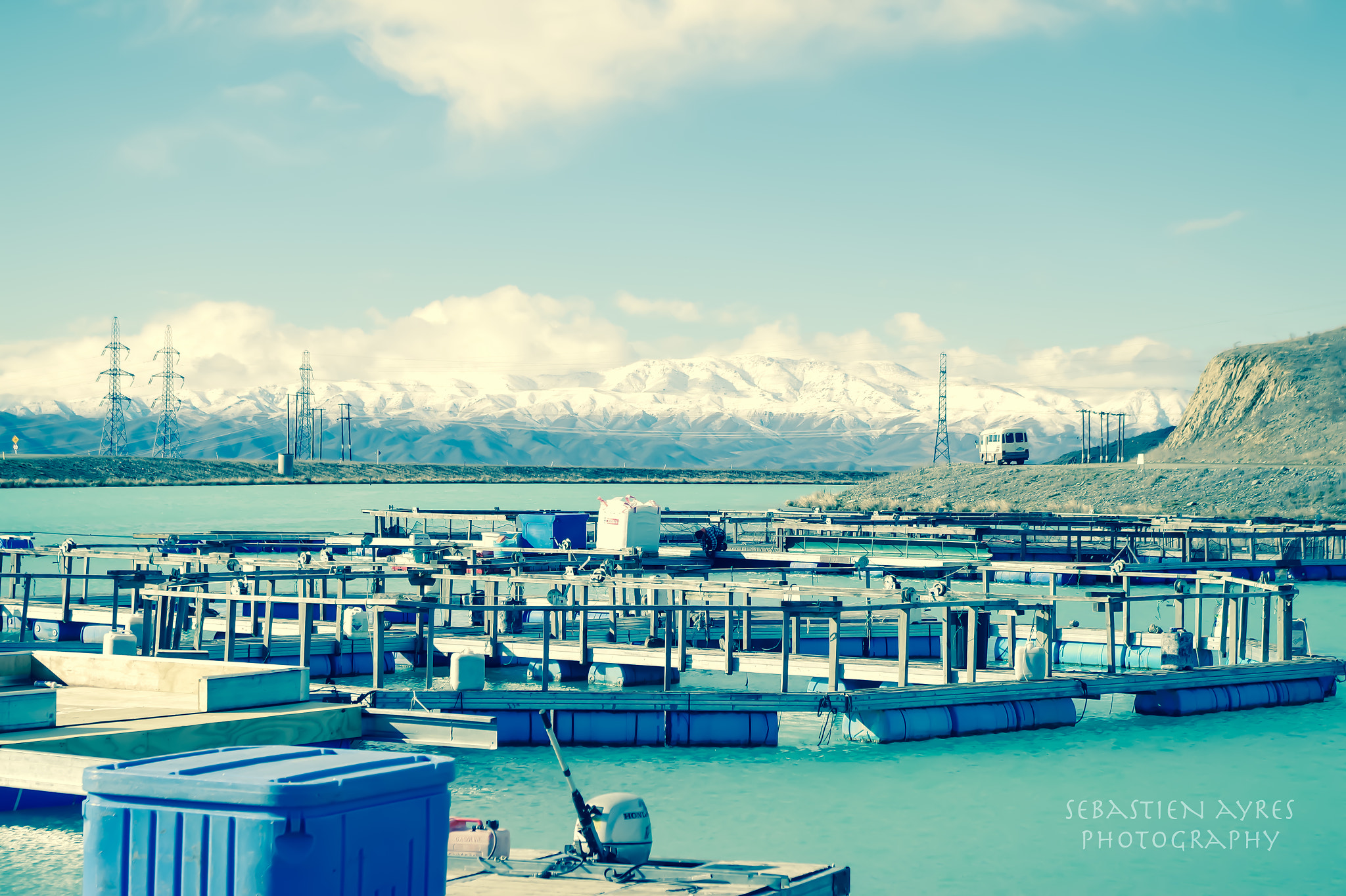 Pentax K-S2 sample photo. Salmon farm photography